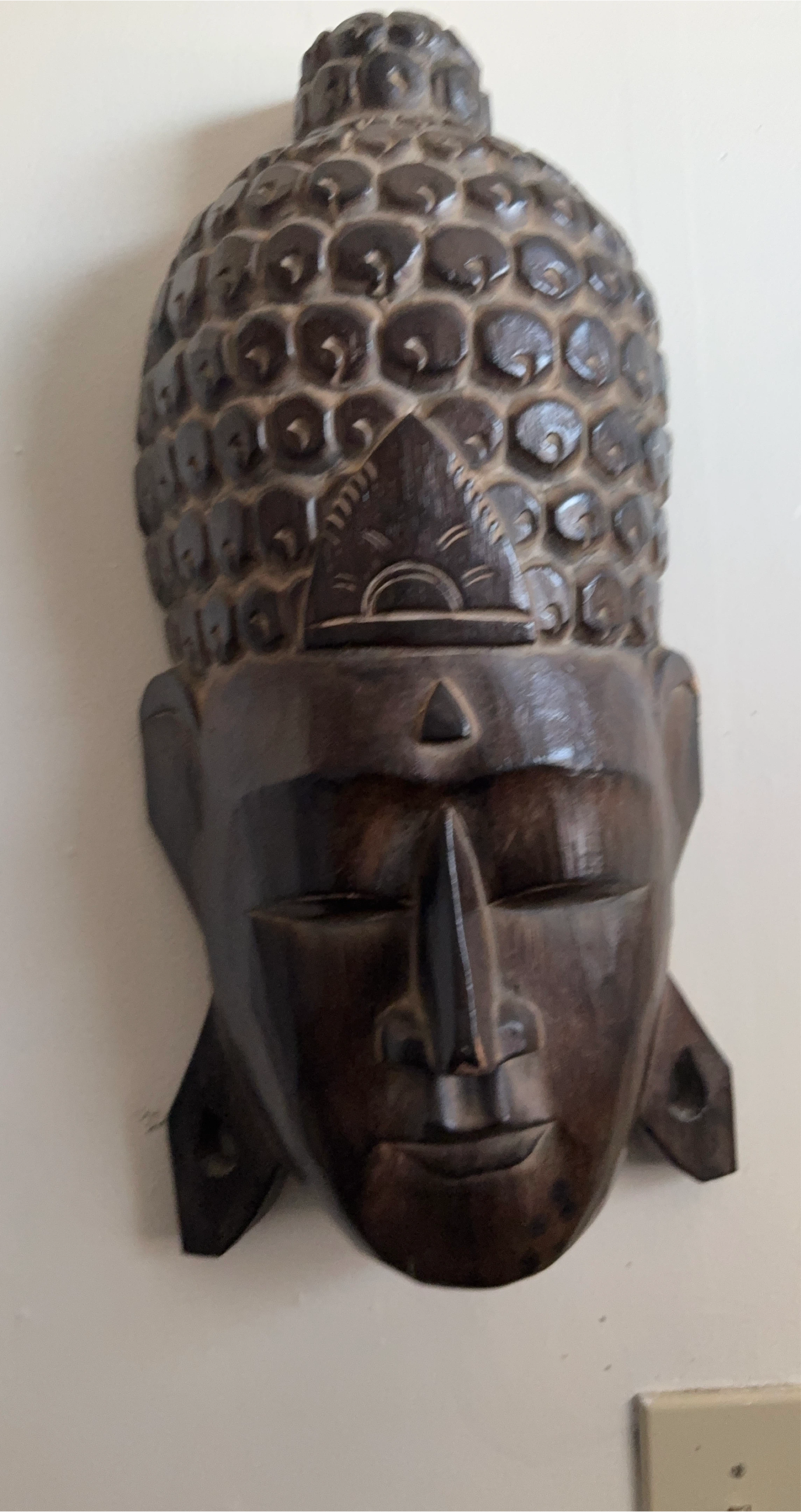 Wooden Buddha Wall Mask