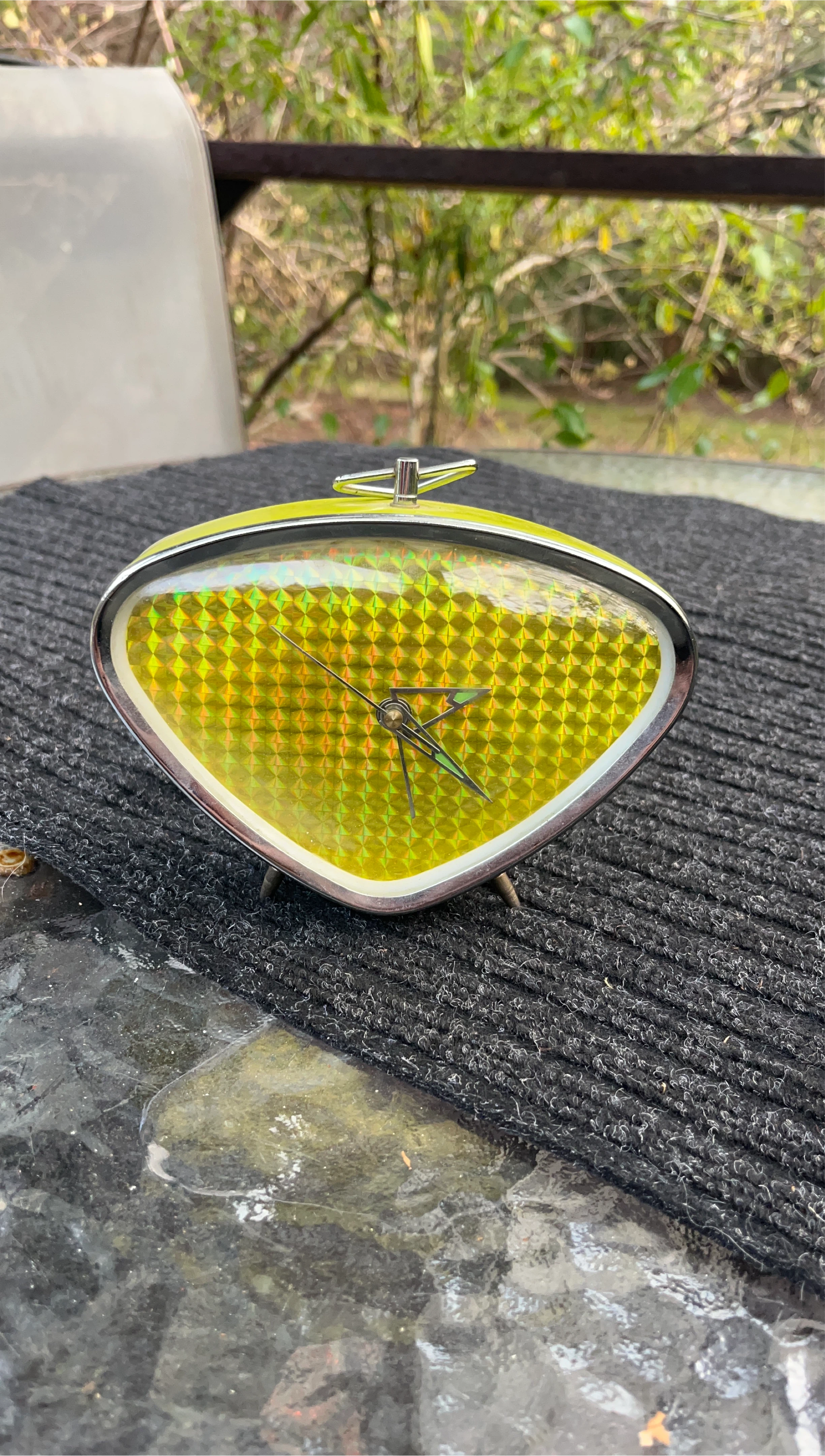 Vintage Yellow Retro Alarm Clock