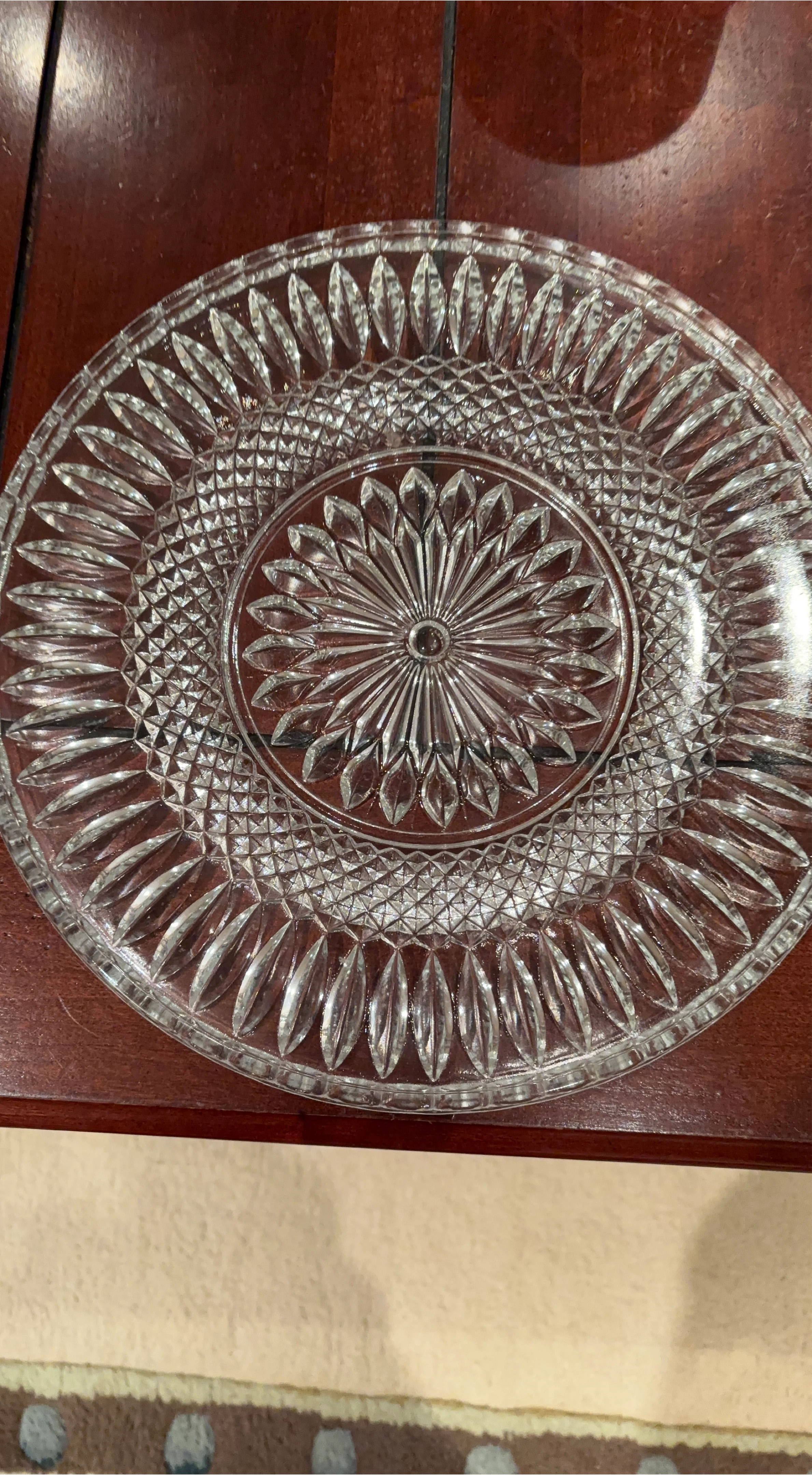 Clear Glass Decorative Plate