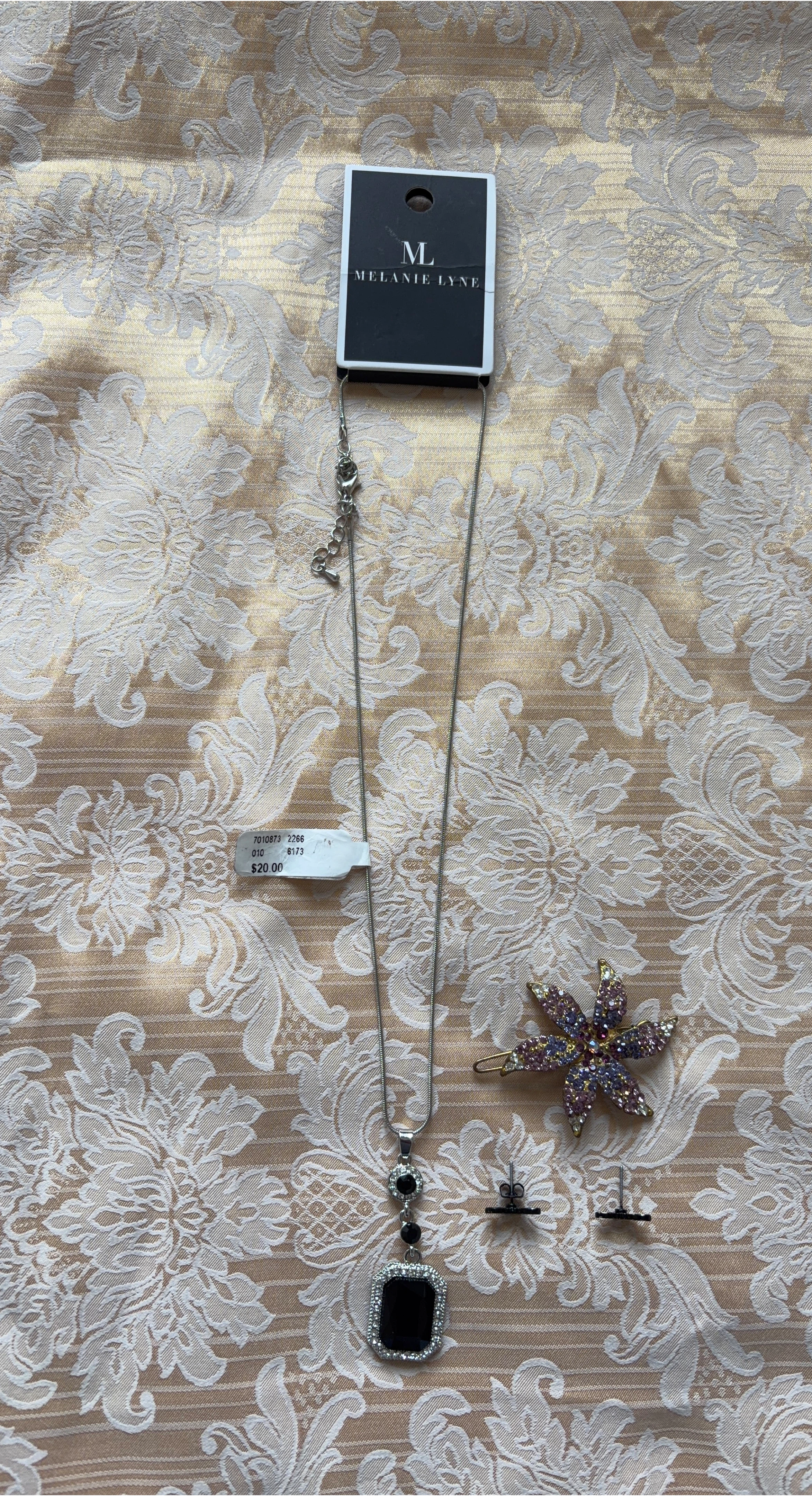 Melanie Lyne Necklace, Brooch & Earrings Set