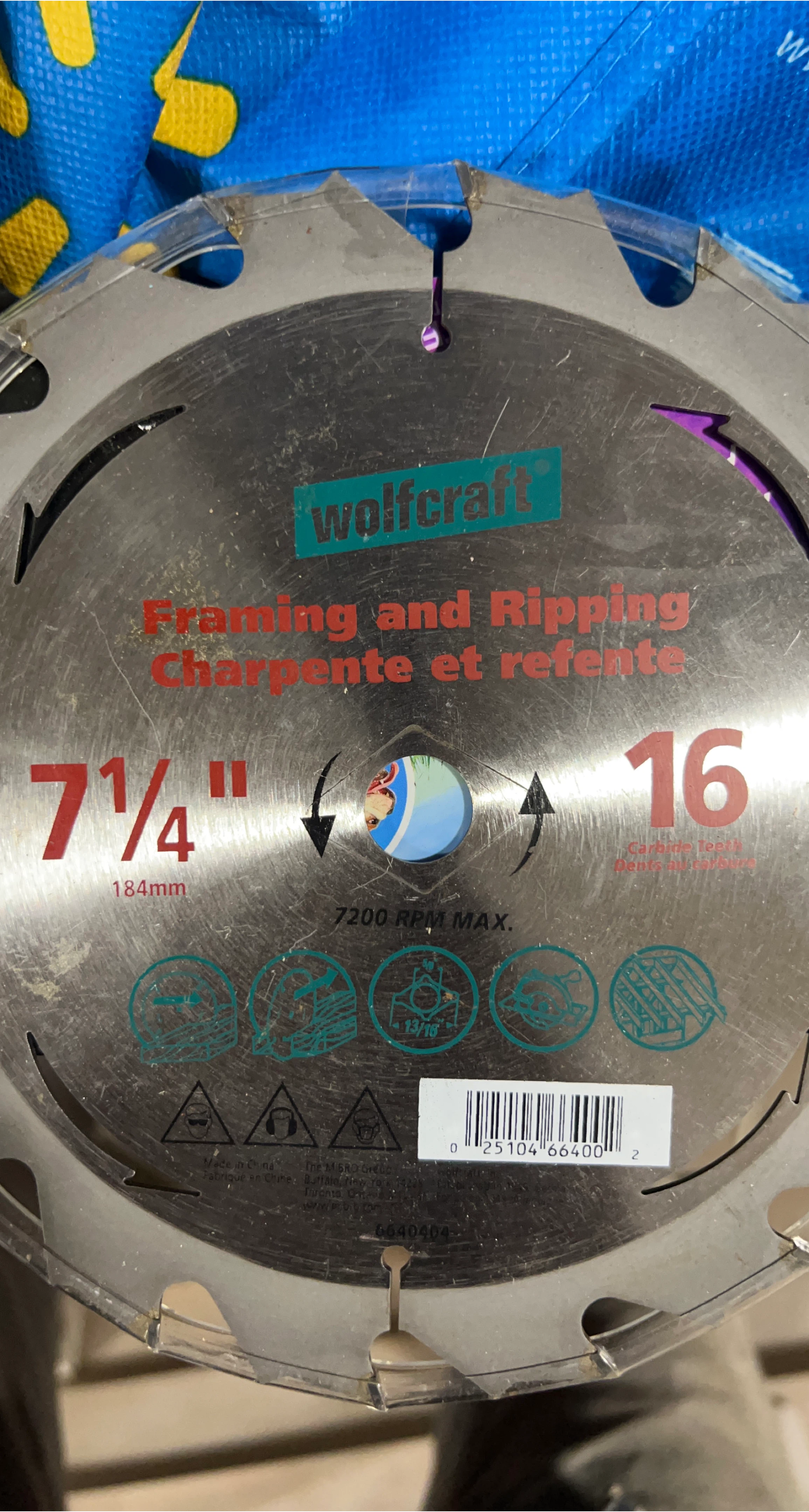 Wolfcraft 7 1/4" Framing and Ripping Saw Blade