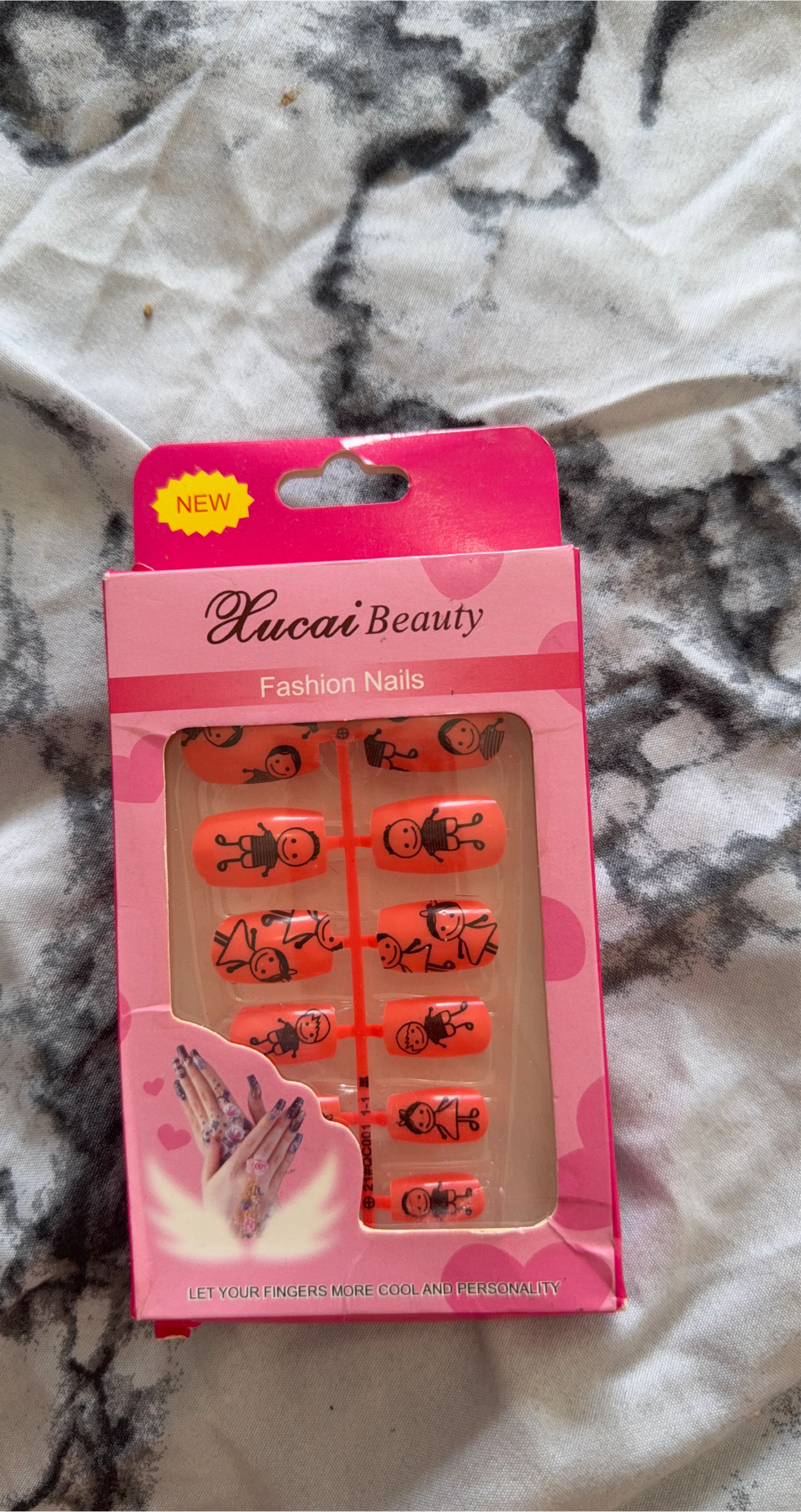 Xucai Beauty Fashion Nails with Stick Figure Design