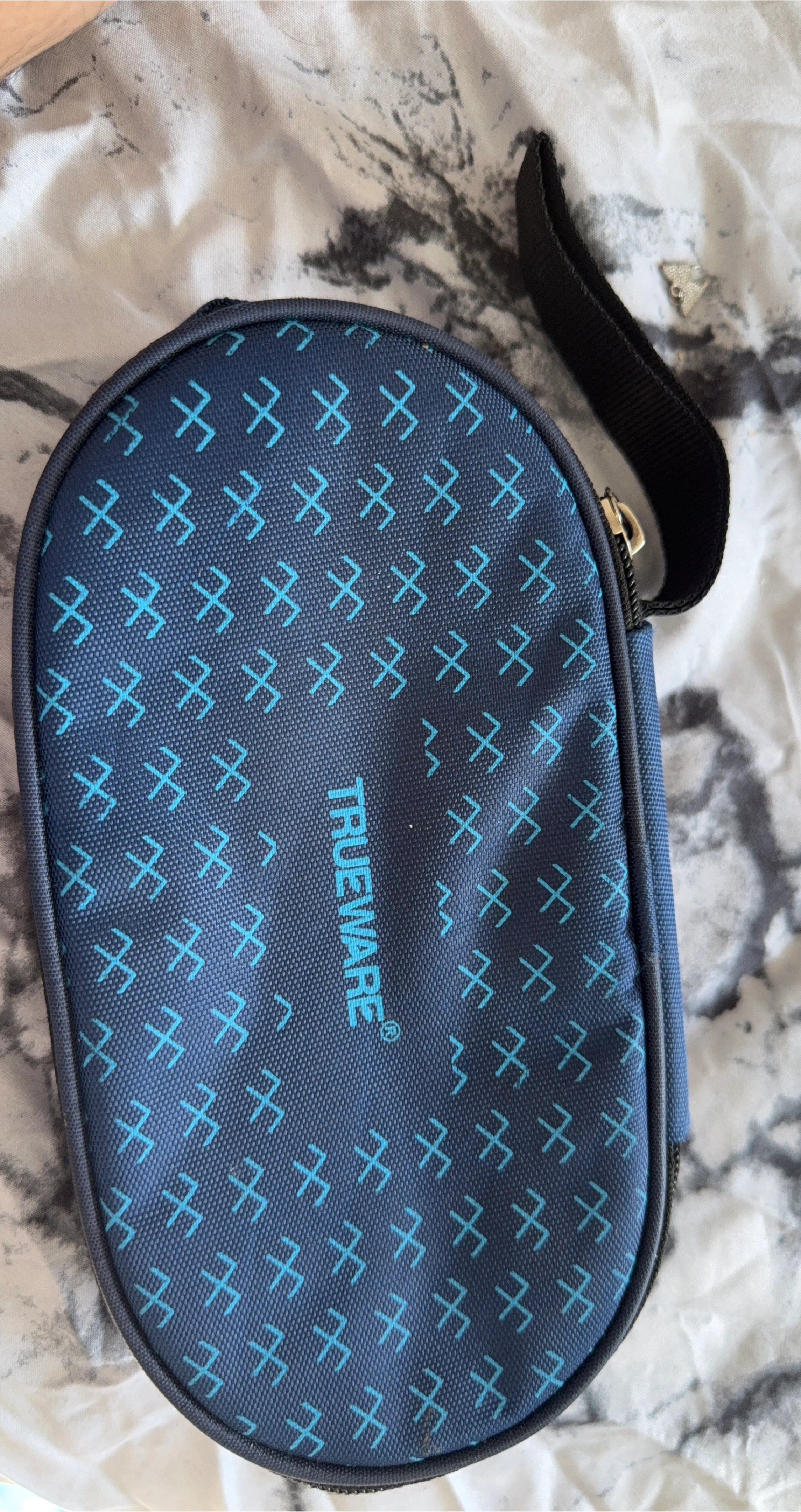 True Ware Blue Patterned Pouch with Wrist Strap