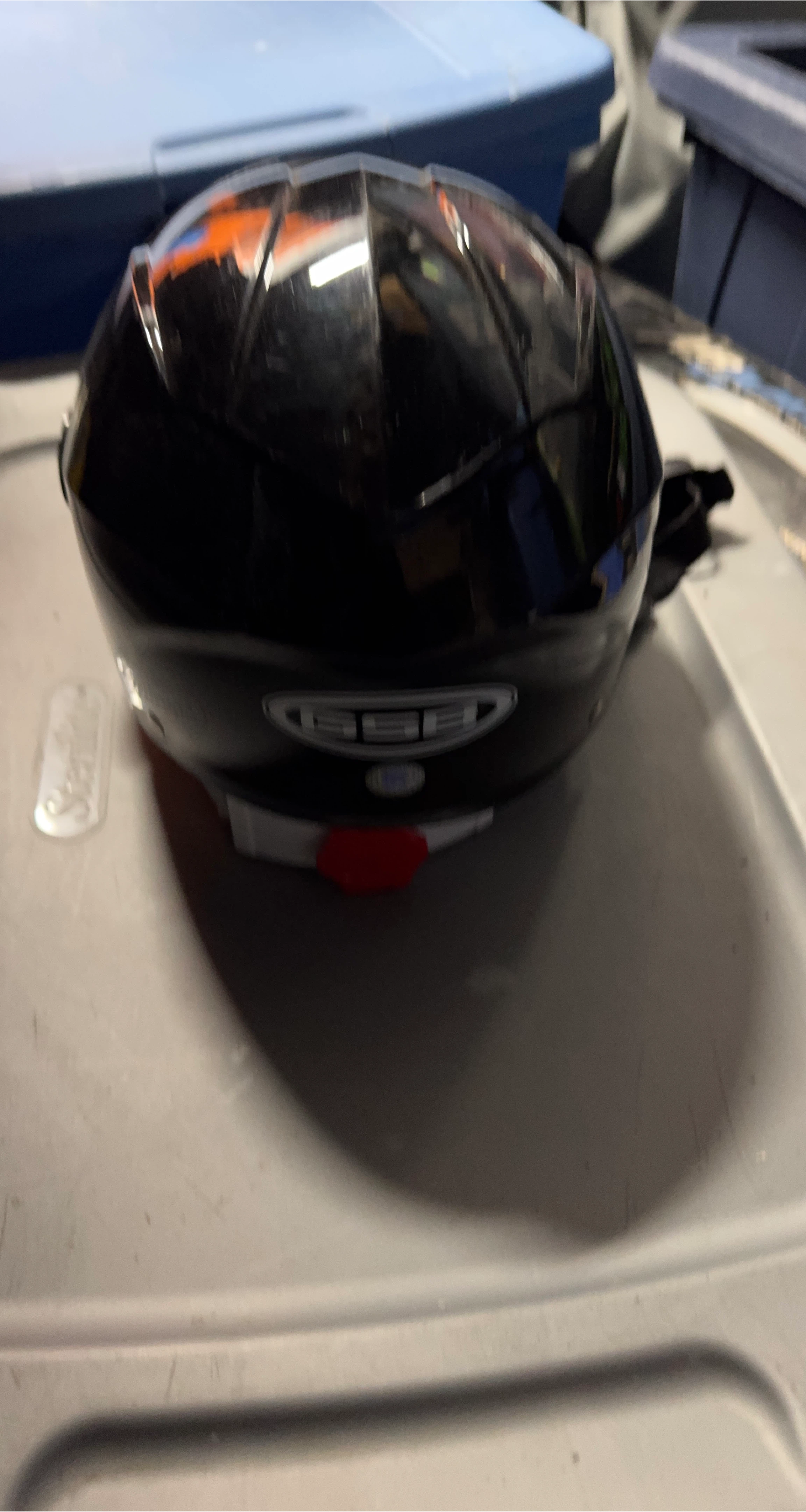 GSB Black Motorcycle Helmet with Tinted Visor