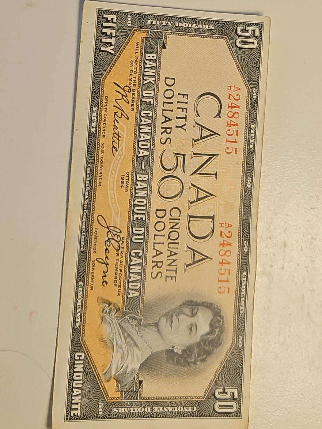 Canada 50 Dollar Bank Note - 1954