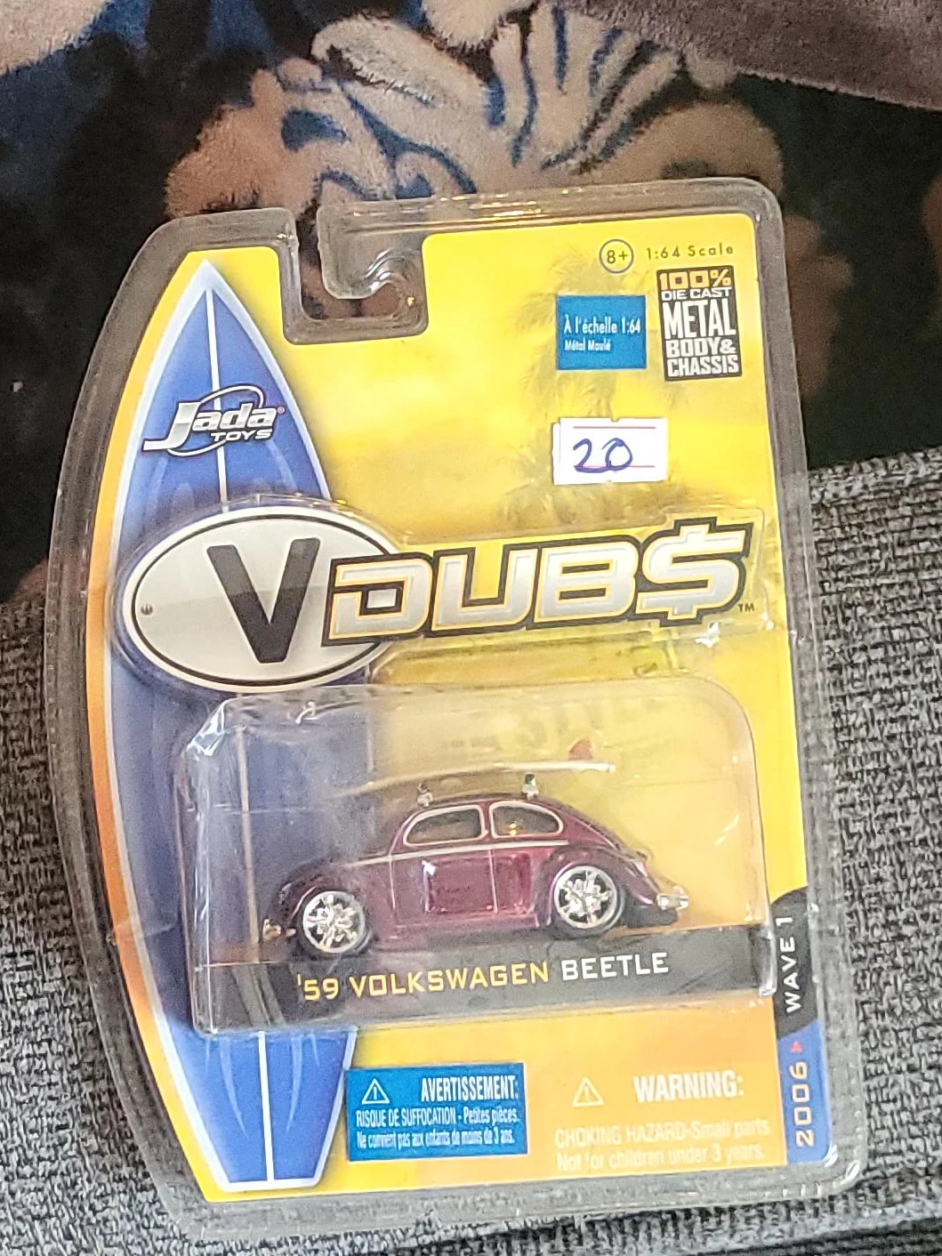 Jada V Dubs '59 Volkswagen Beetle 1:64 Scale Die Cast Toy Car
