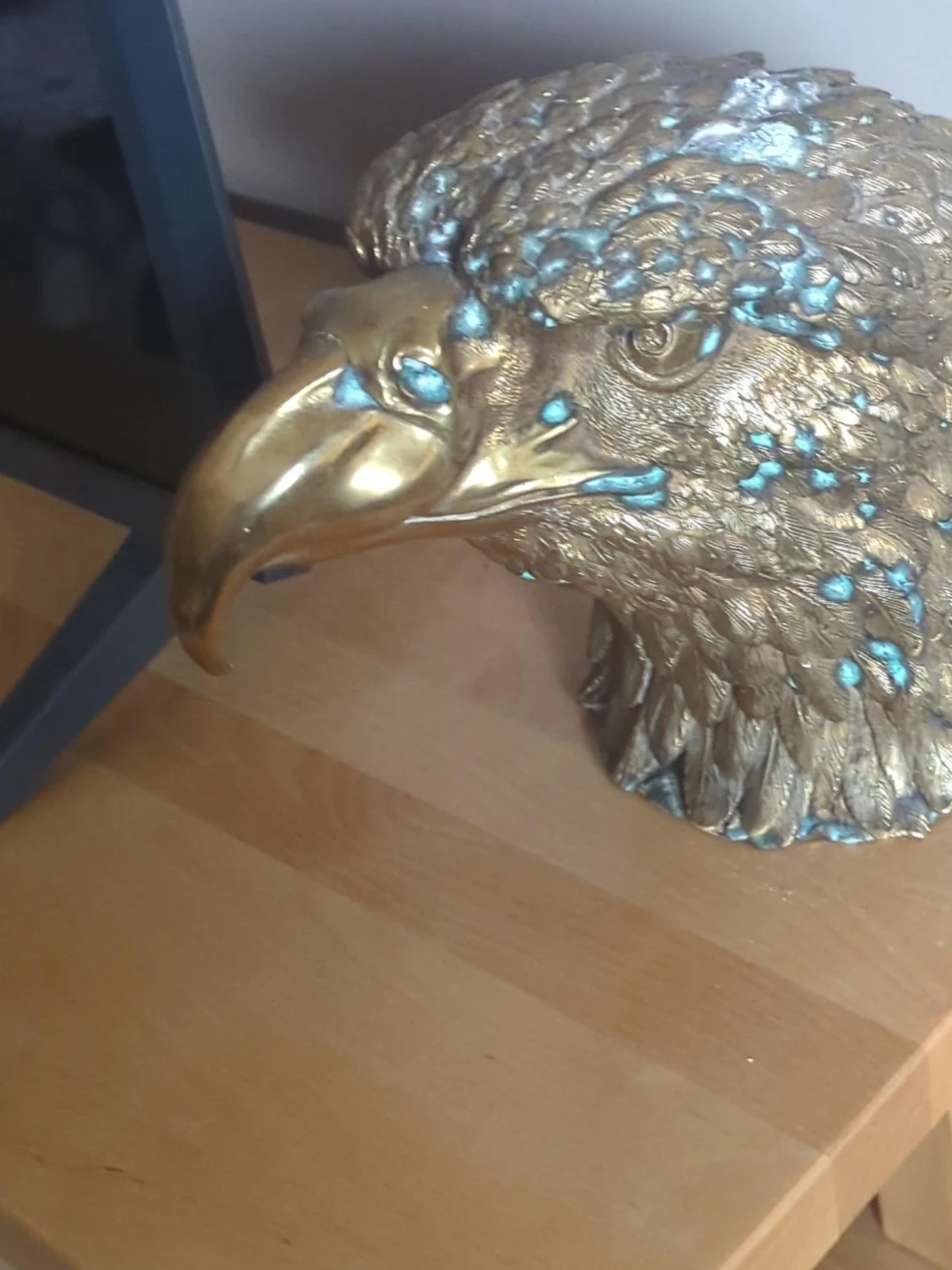 Vintage Brass Eagle Head Statue