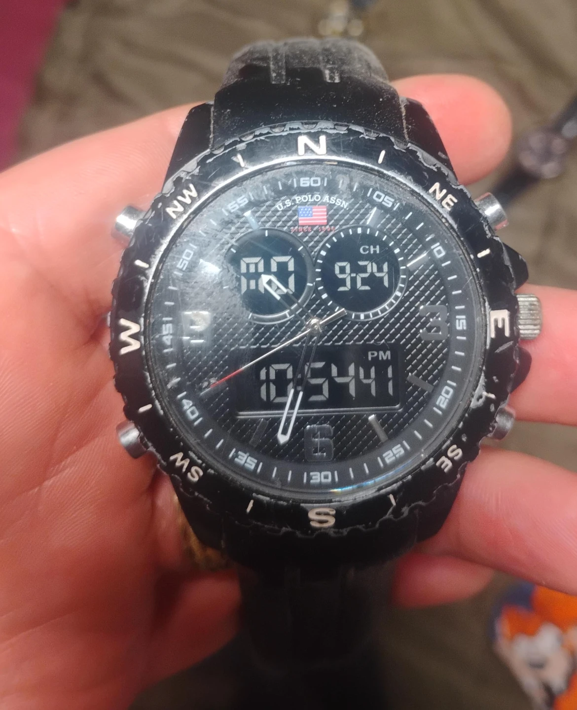 U.S. Polo Assn. Black Digital Watch