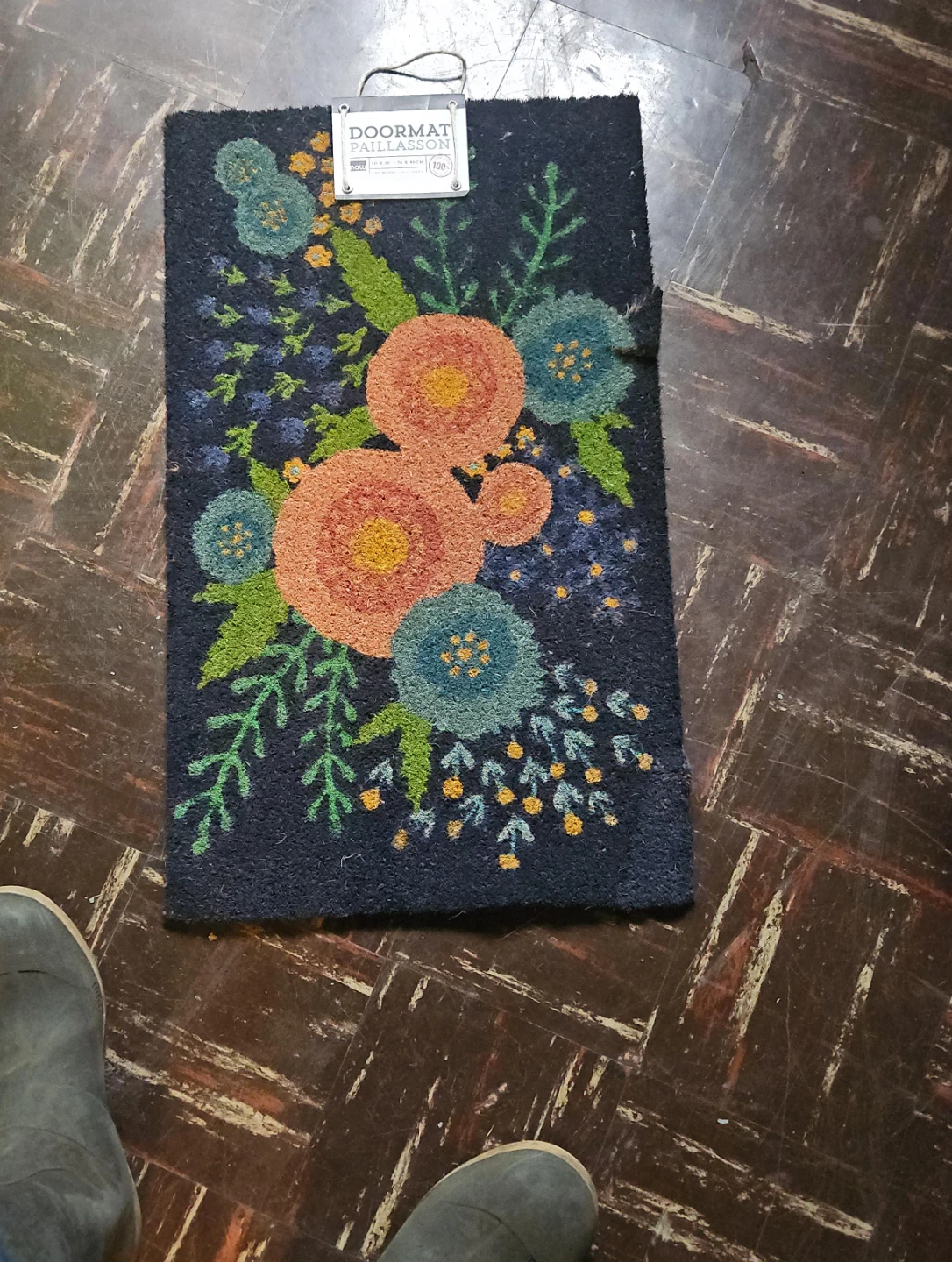 Doormat with Floral Design