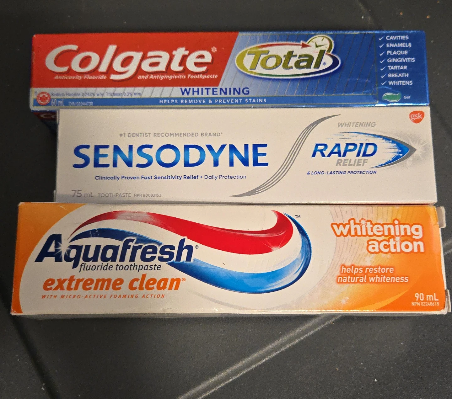 Colgate, Sensodyne, and Aquafresh Toothpaste Bundle