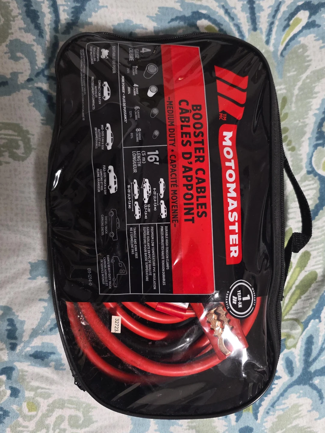 Motomaster Booster Cables - 16 ft Medium Duty