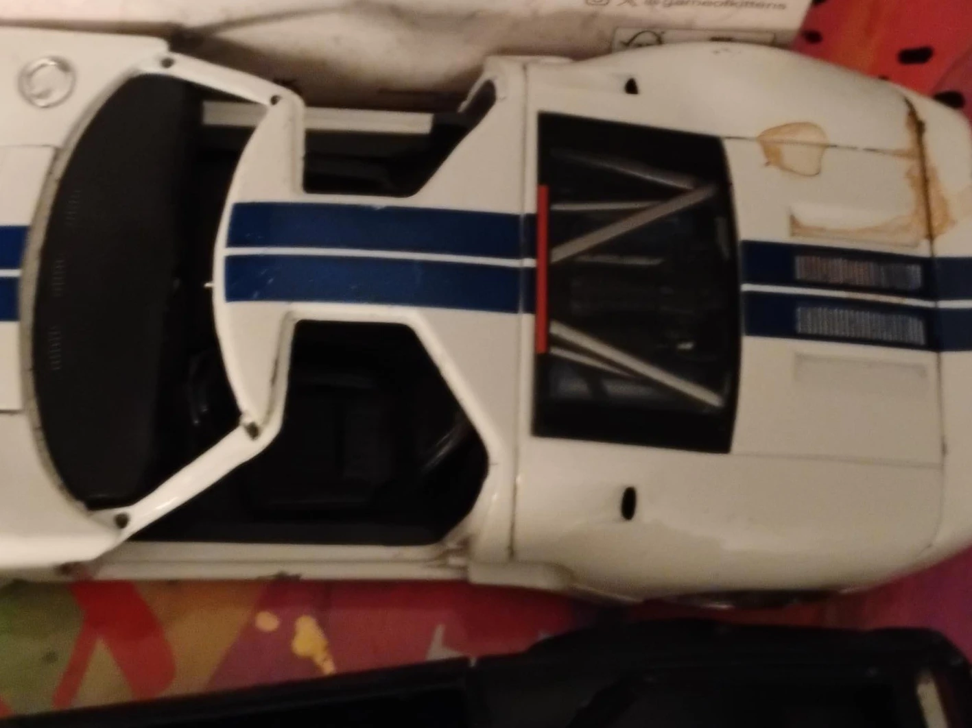 White Ford GT Race Car Model