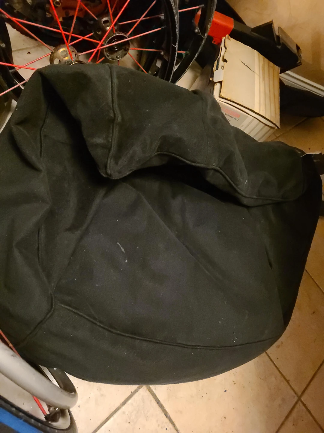Black bean bag chair cover