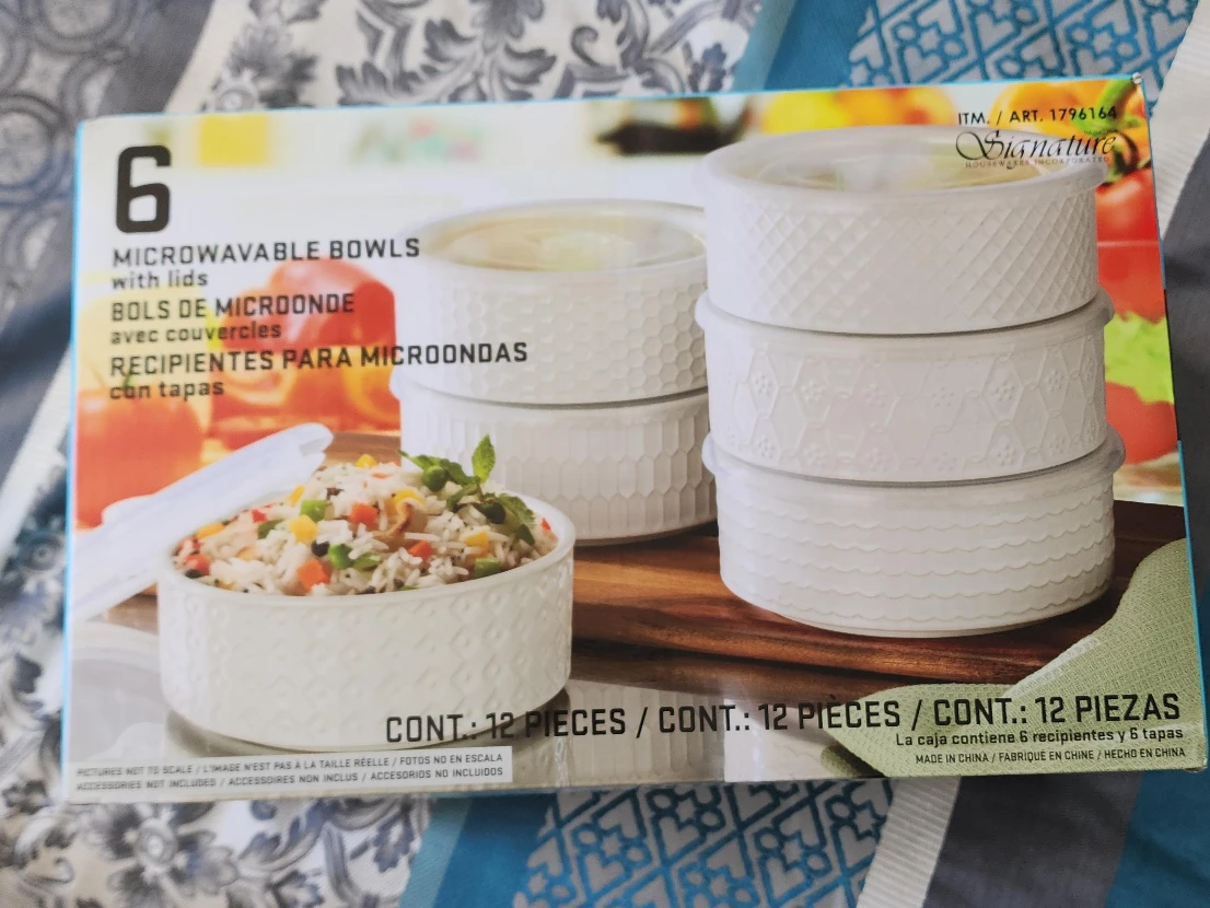 Signature 6-Piece Microwavable Bowls with Lids