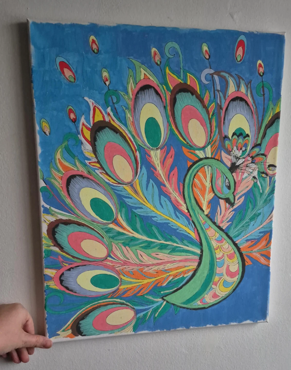 Vibrant Peacock Painting