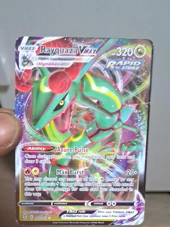Pokemon Rayquaza VMAX Rapid Strike Trading Card
