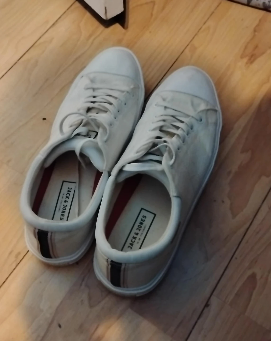 Jack & Jones Cream Canvas Sneakers