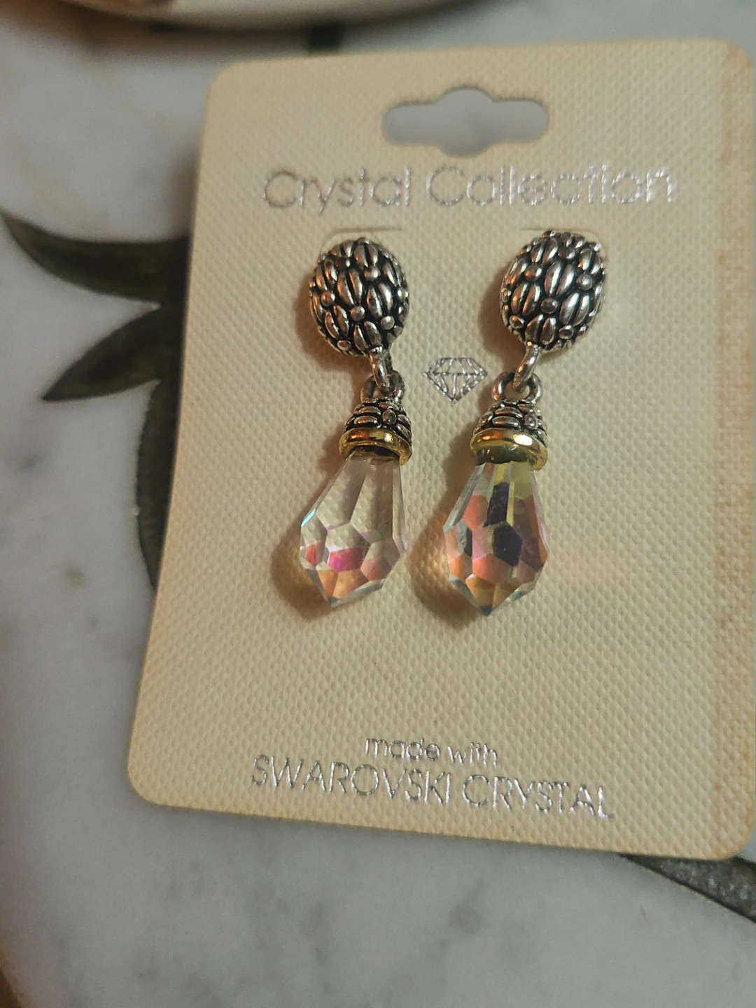 Crystal Collection Two Pairs Earrings with Swarovski Crystals