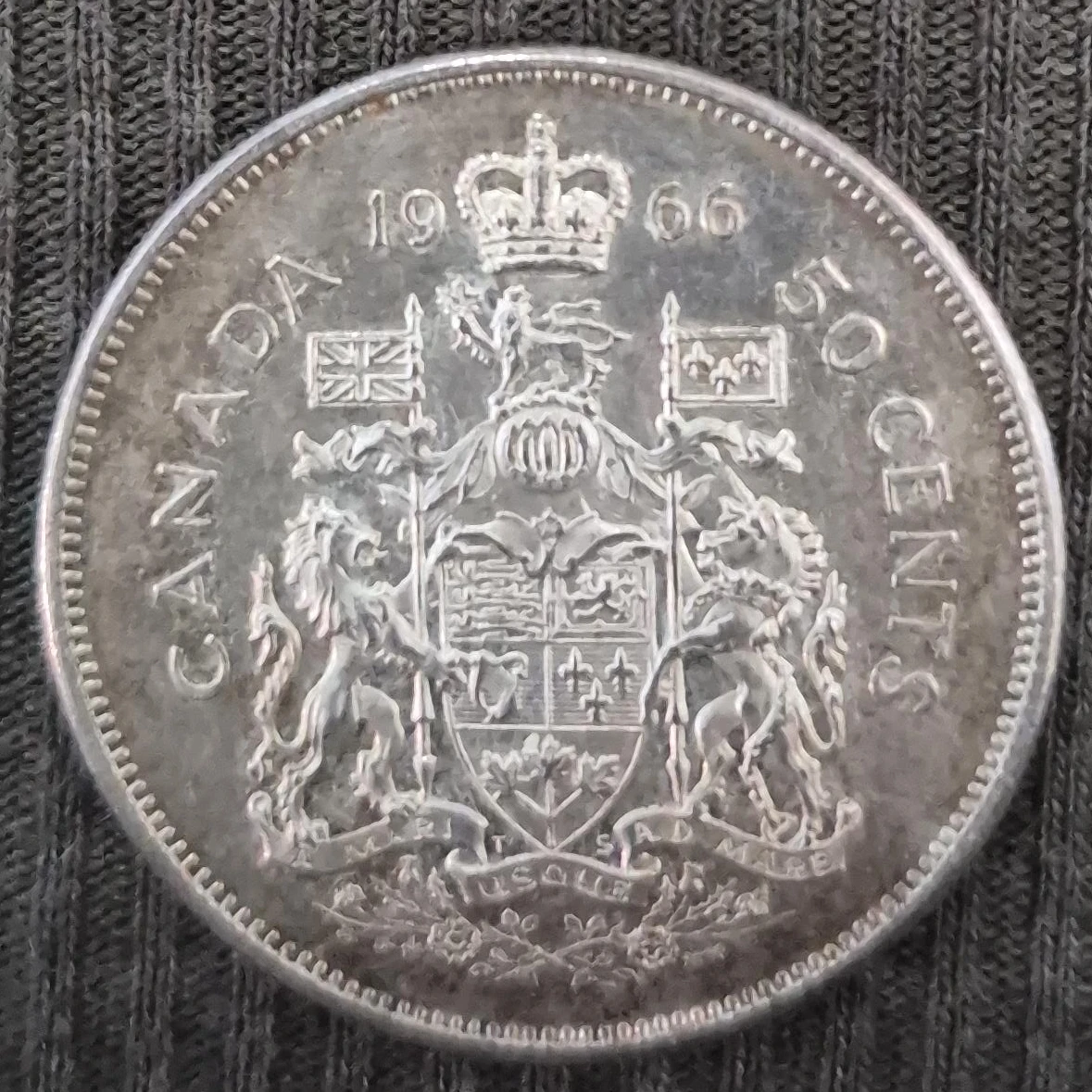 1966 Canada 50 Cents Coin