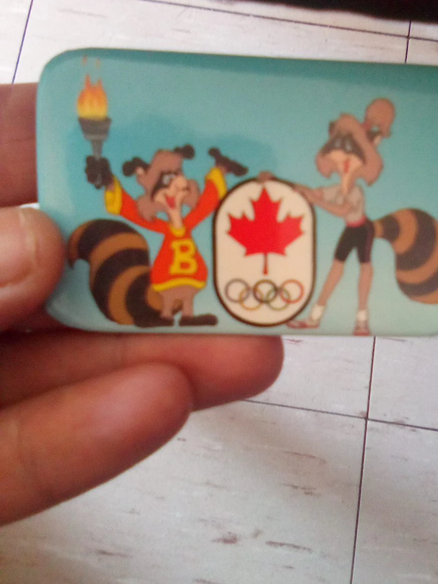 Olympics Raccoons with Canadian Maple Leaf and Torch Pin