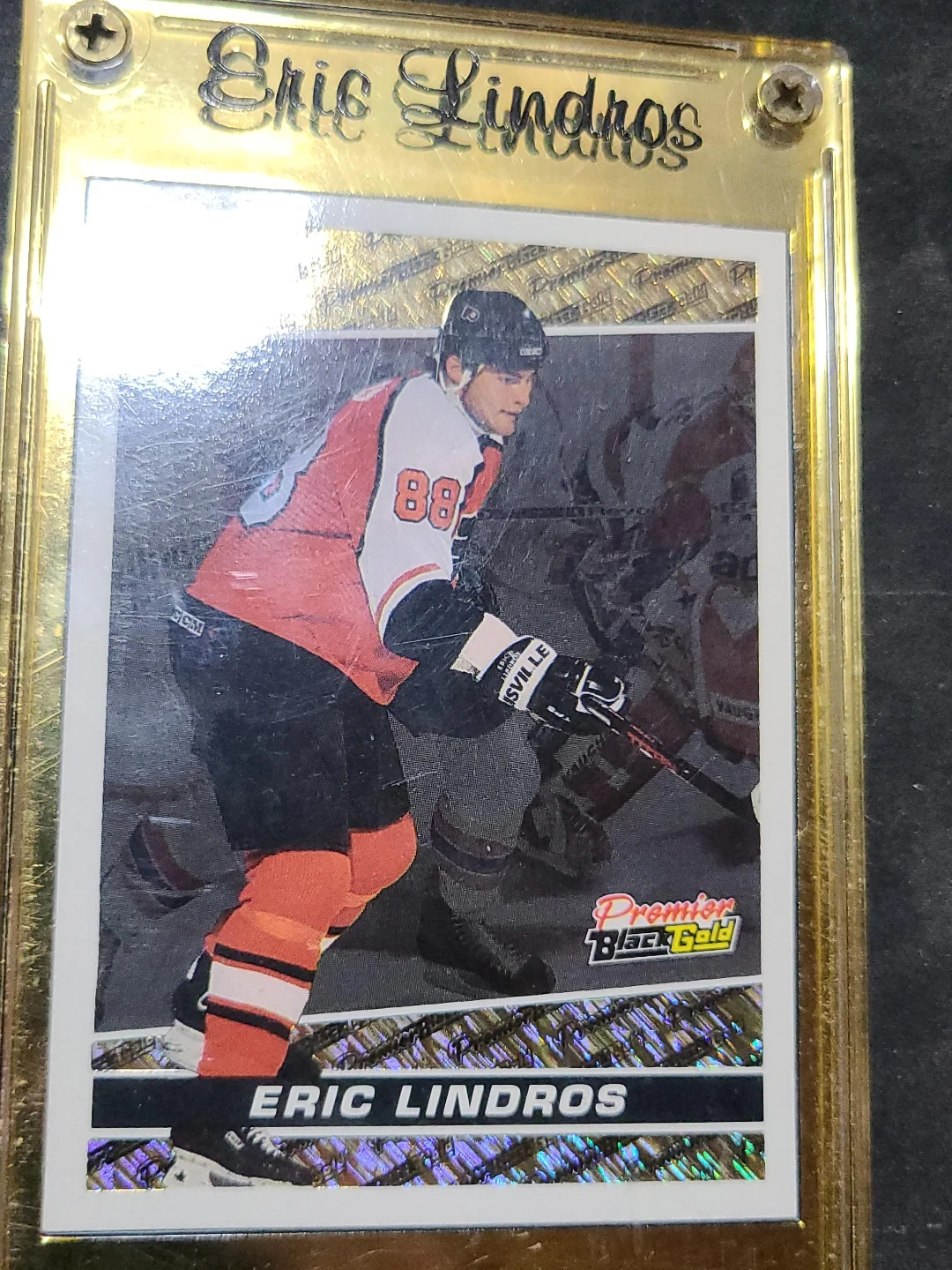 Eric Lindros Premier Black Gold Hockey Card