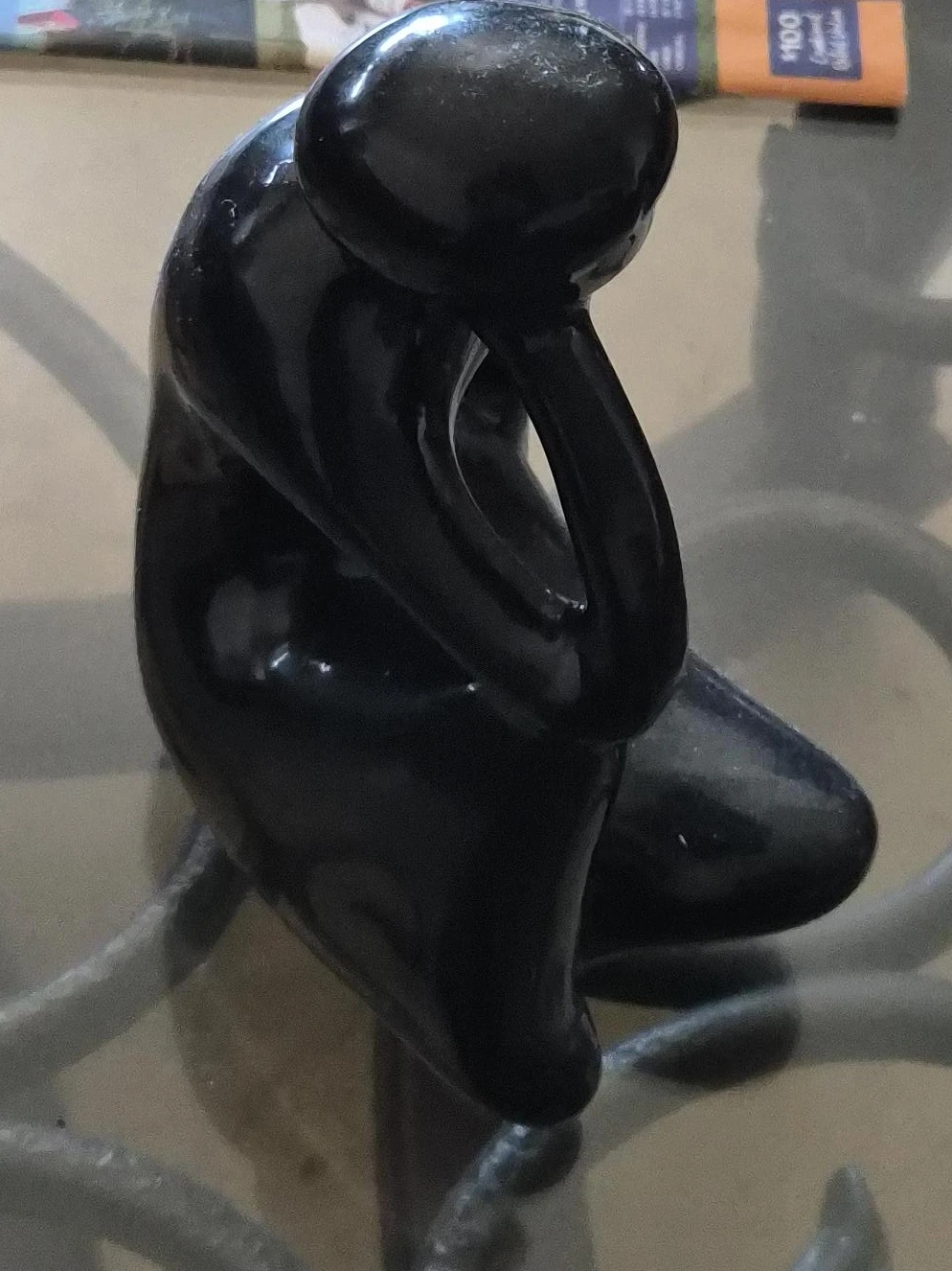 Black Abstract Figurine