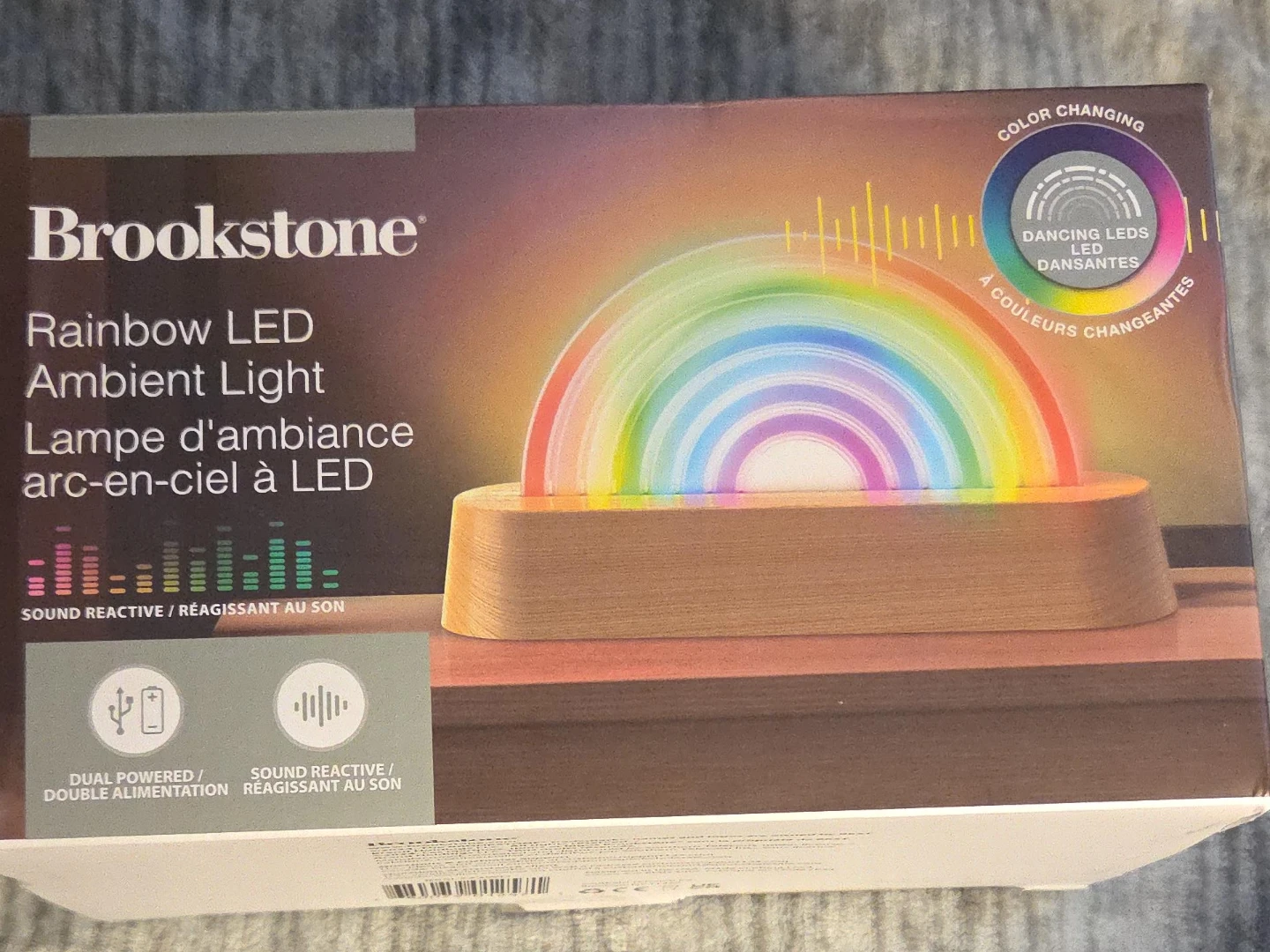Brookstone Rainbow LED Ambient Light - Sound Reactive 🏆