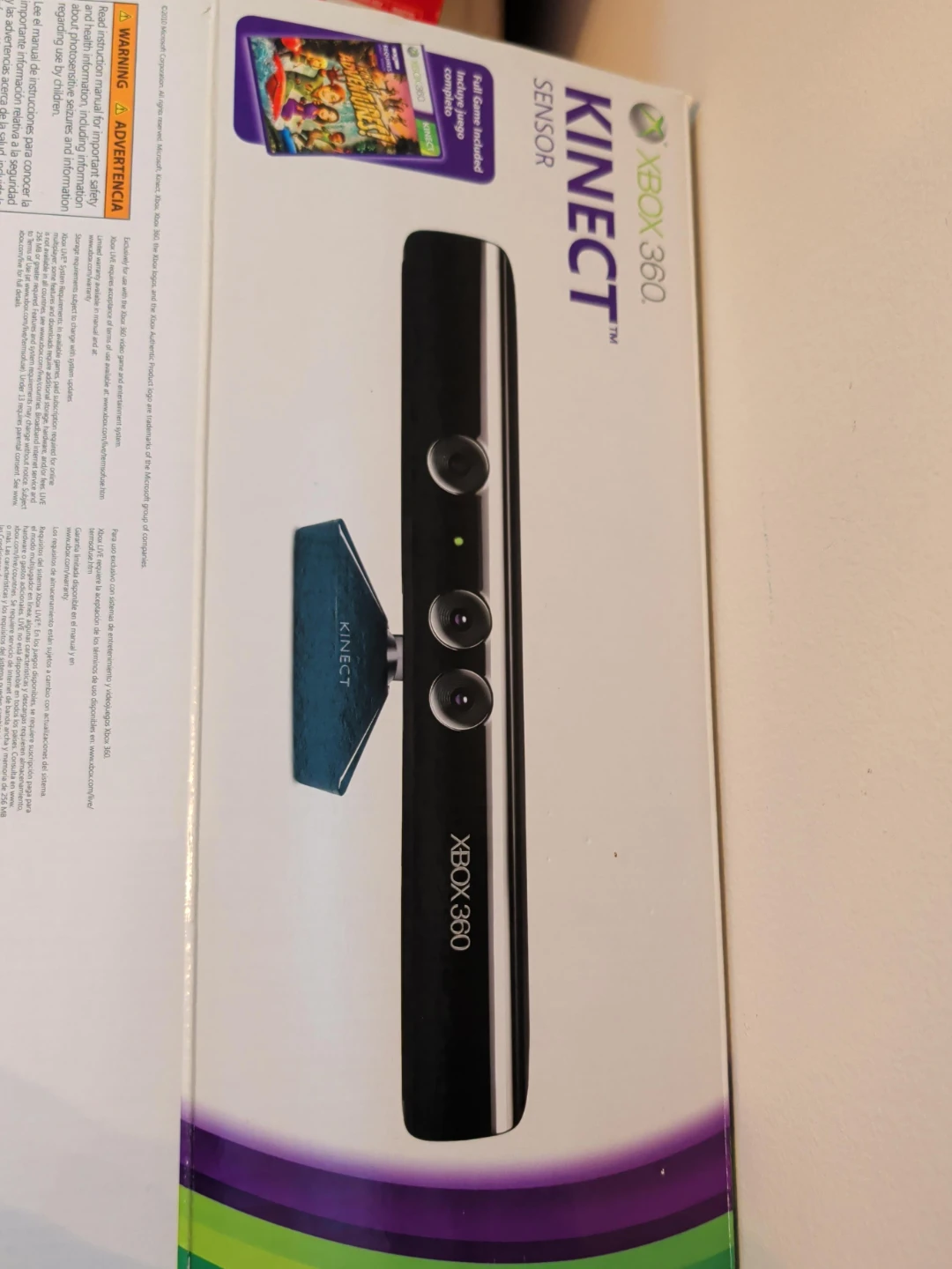 Xbox 360 Kinect Sensor with Kinect Adventures Game