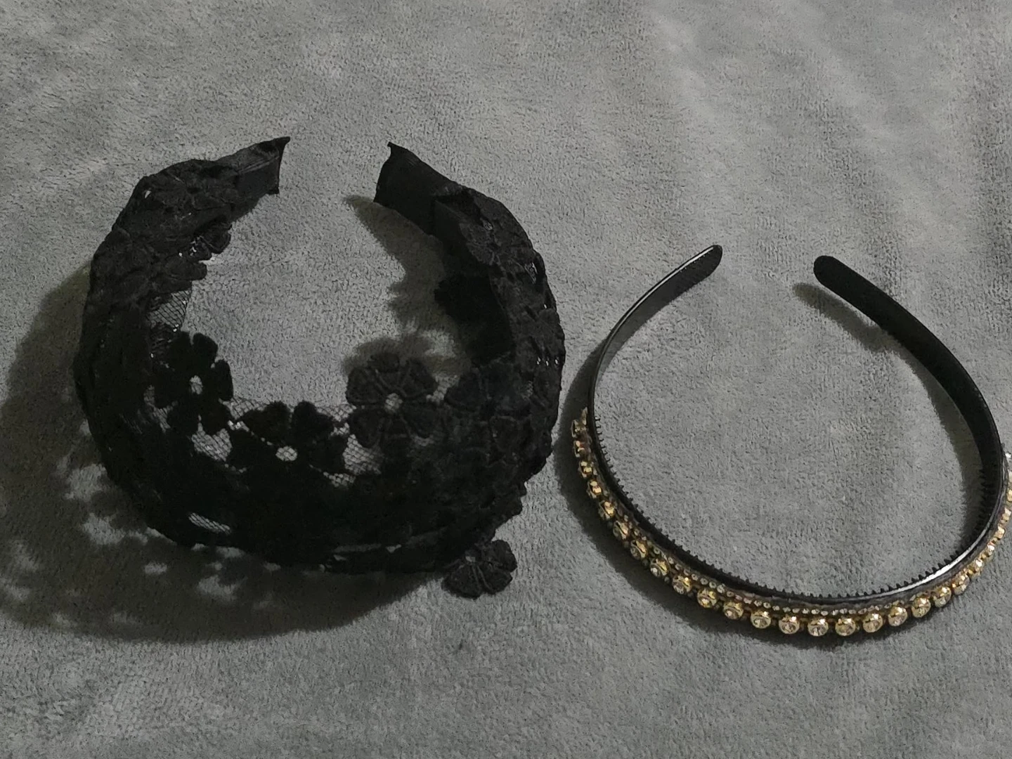 Black Lace and Rhinestone Headbands♥️