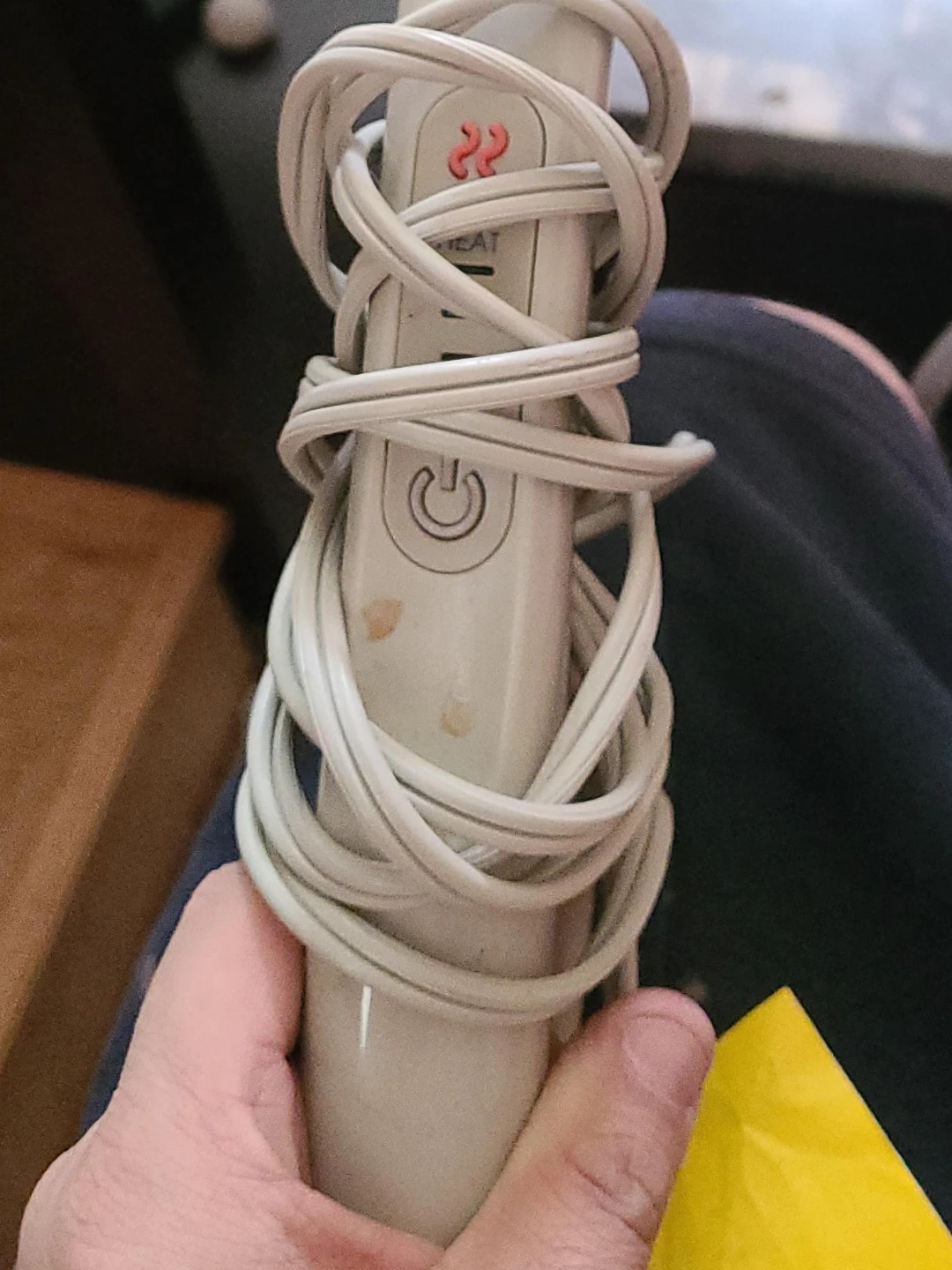 White Handheld Massager with Heat