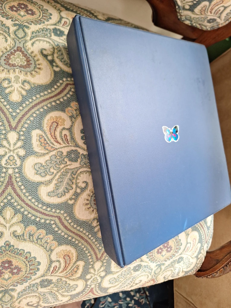 Blue Binder with Butterfly Sticker