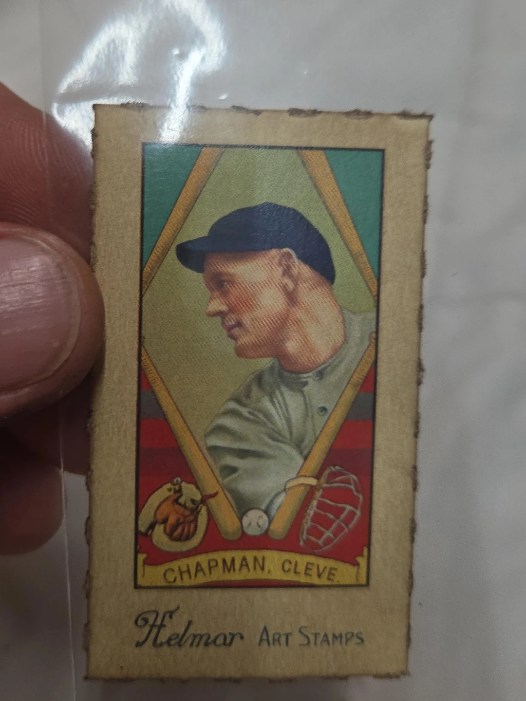 Helmar Art Stamps Chapman, Cleve Baseball Card