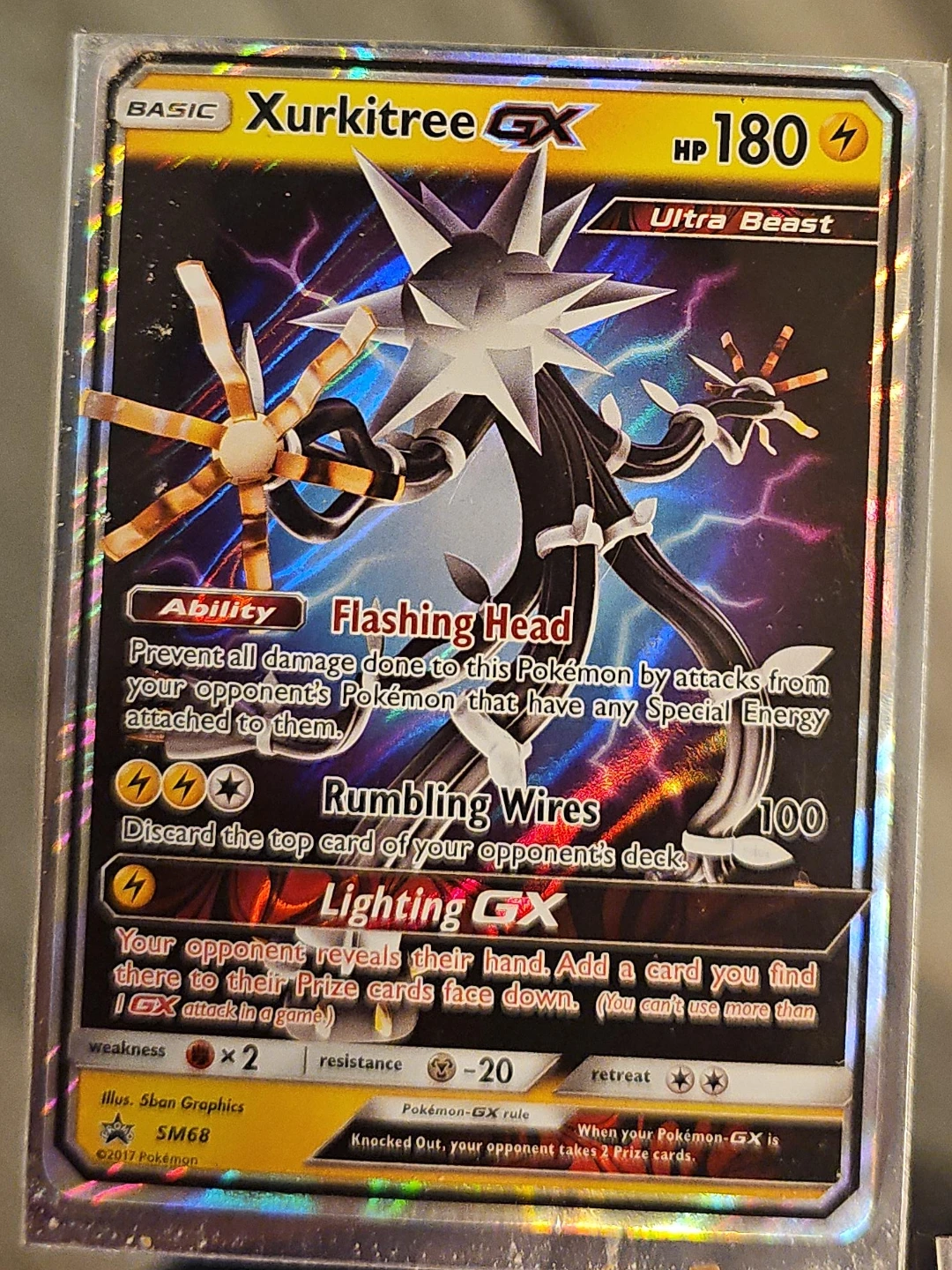 Pokemon TCG Xurkitree GX SM68 Ultra Beast Card