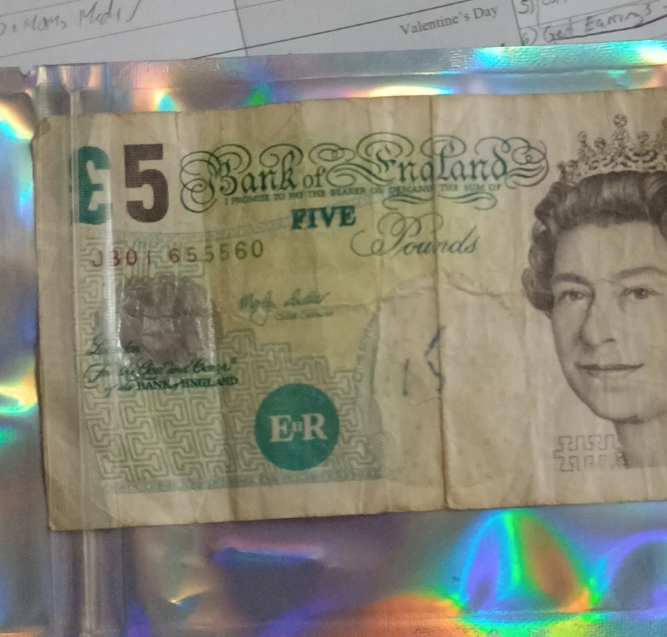 Bank of England £5 Five Pound Note