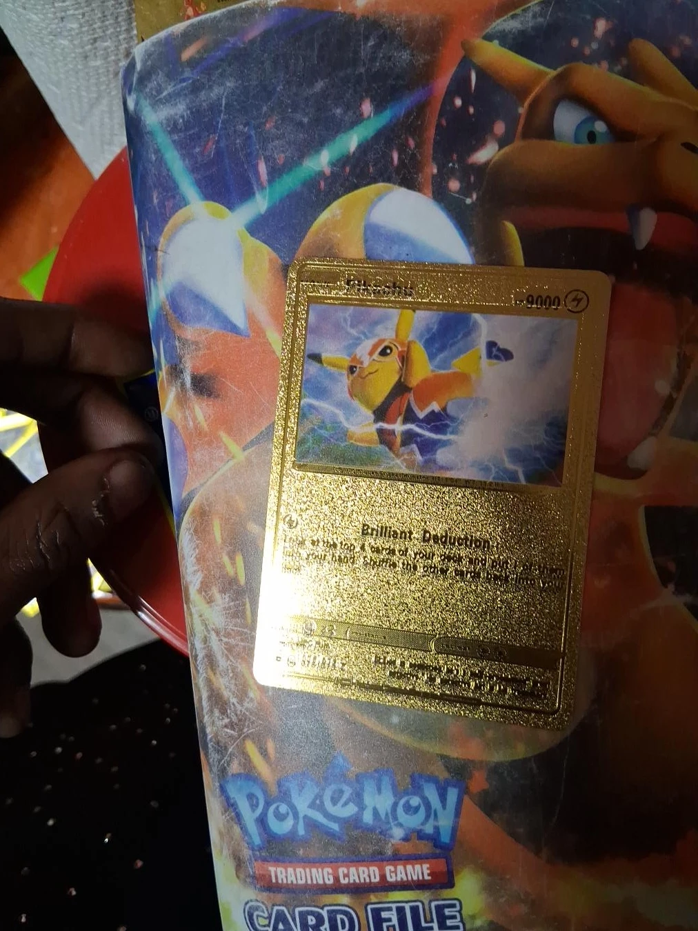 Pokemon Pikachu Gold Trading Card