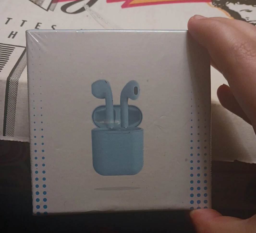 Blue Wireless Earbuds with Charging Case