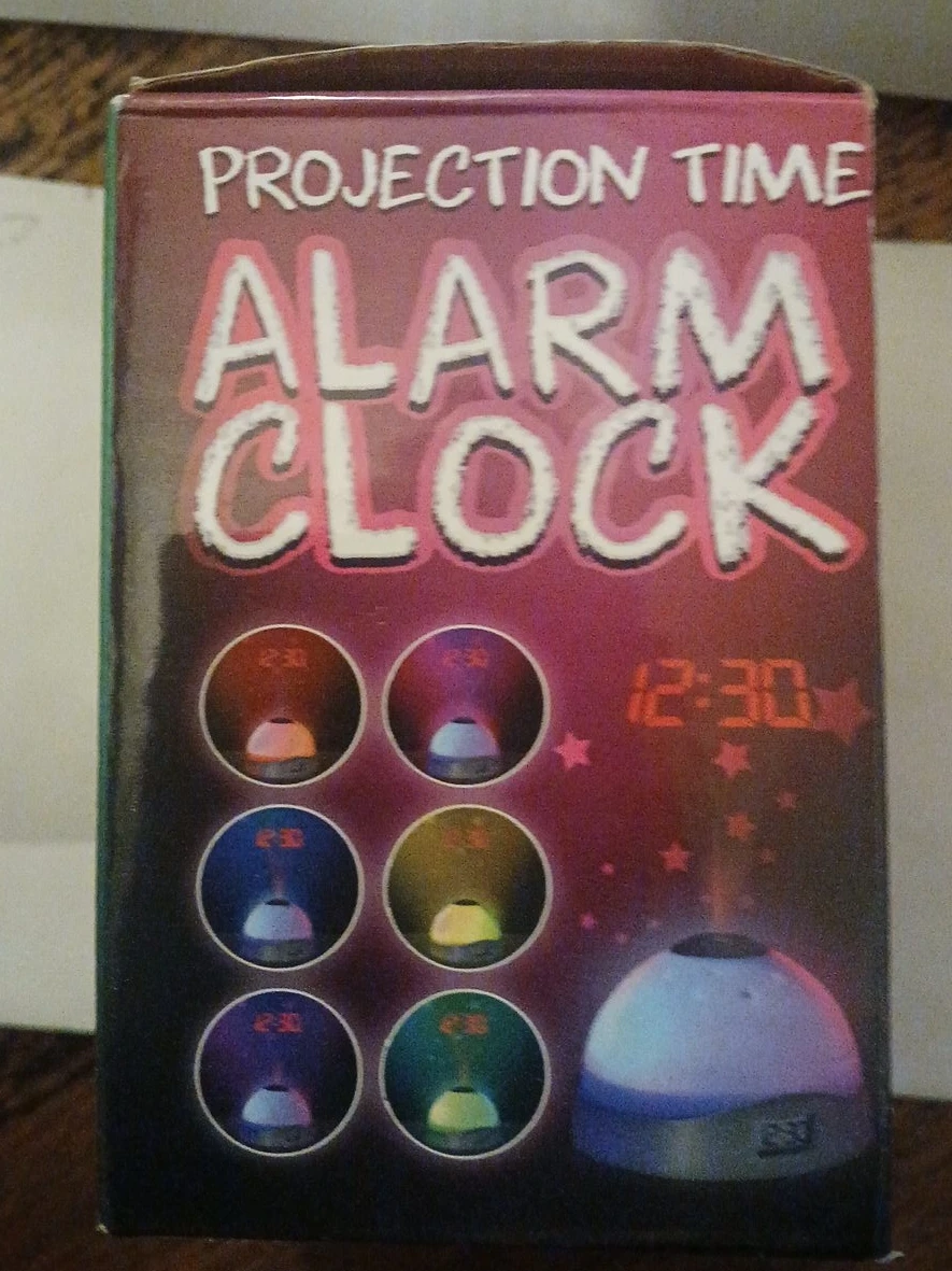 Projection Time Alarm Clock with Color Changing Light