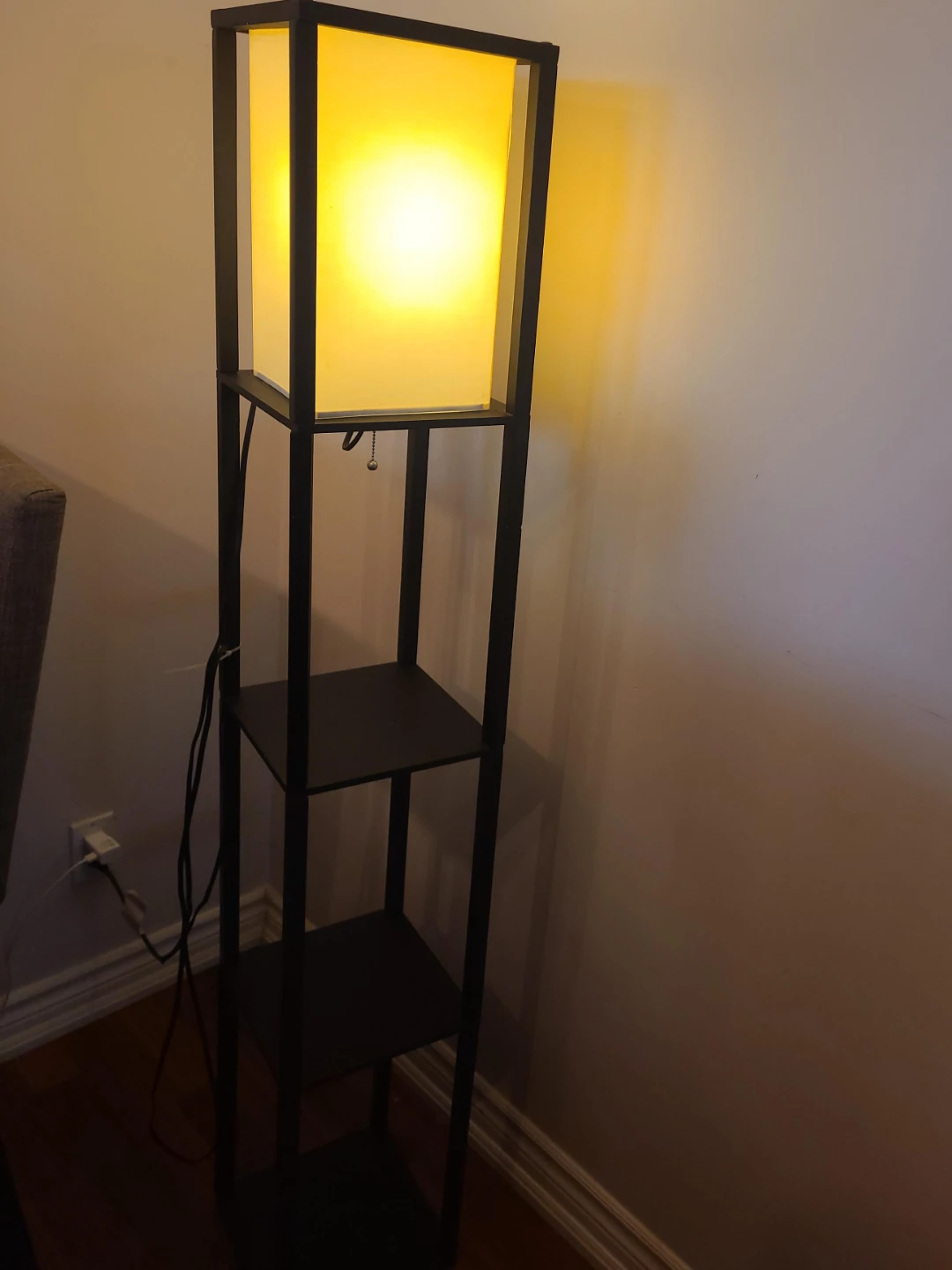 Modern Floor Lamp with Shelves