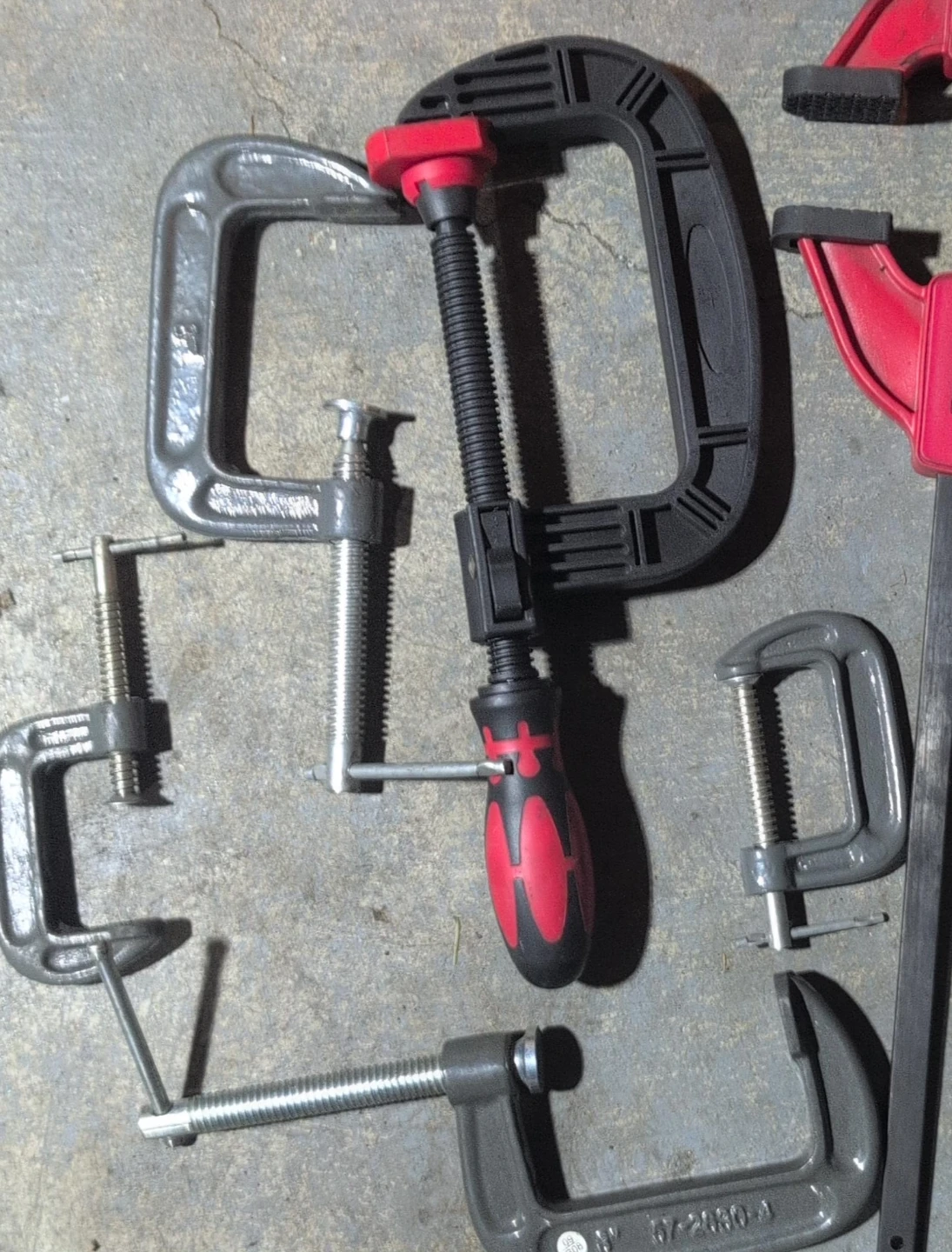 Assorted Clamps - C-Clamps and Bar Clamp