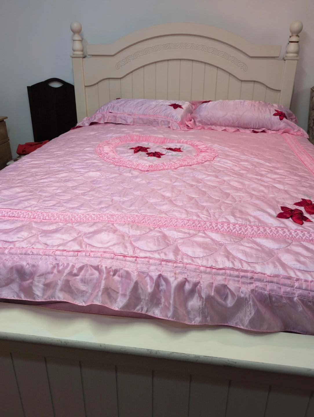 Pink and Orange Quilt Bedspread Set $40 both