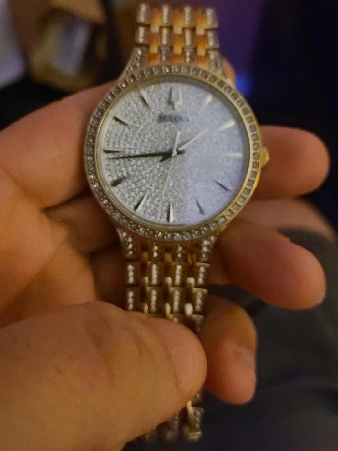 Bulova Women's Watch - Gold Tone with Crystal Accents