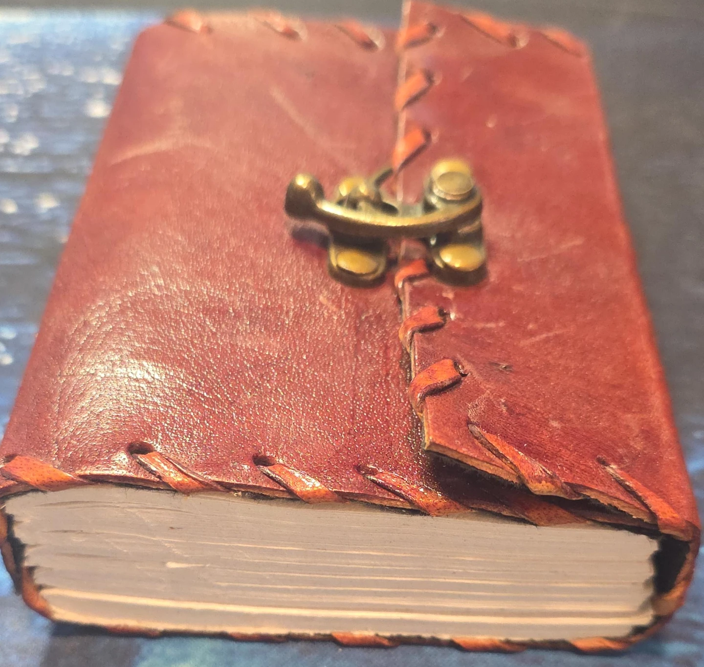 Red Leather Journal with Clasp