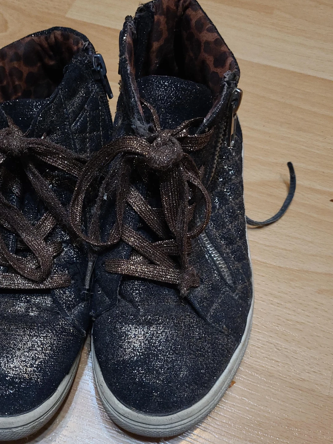 Kids' High-Top Sparkle Sneakers
