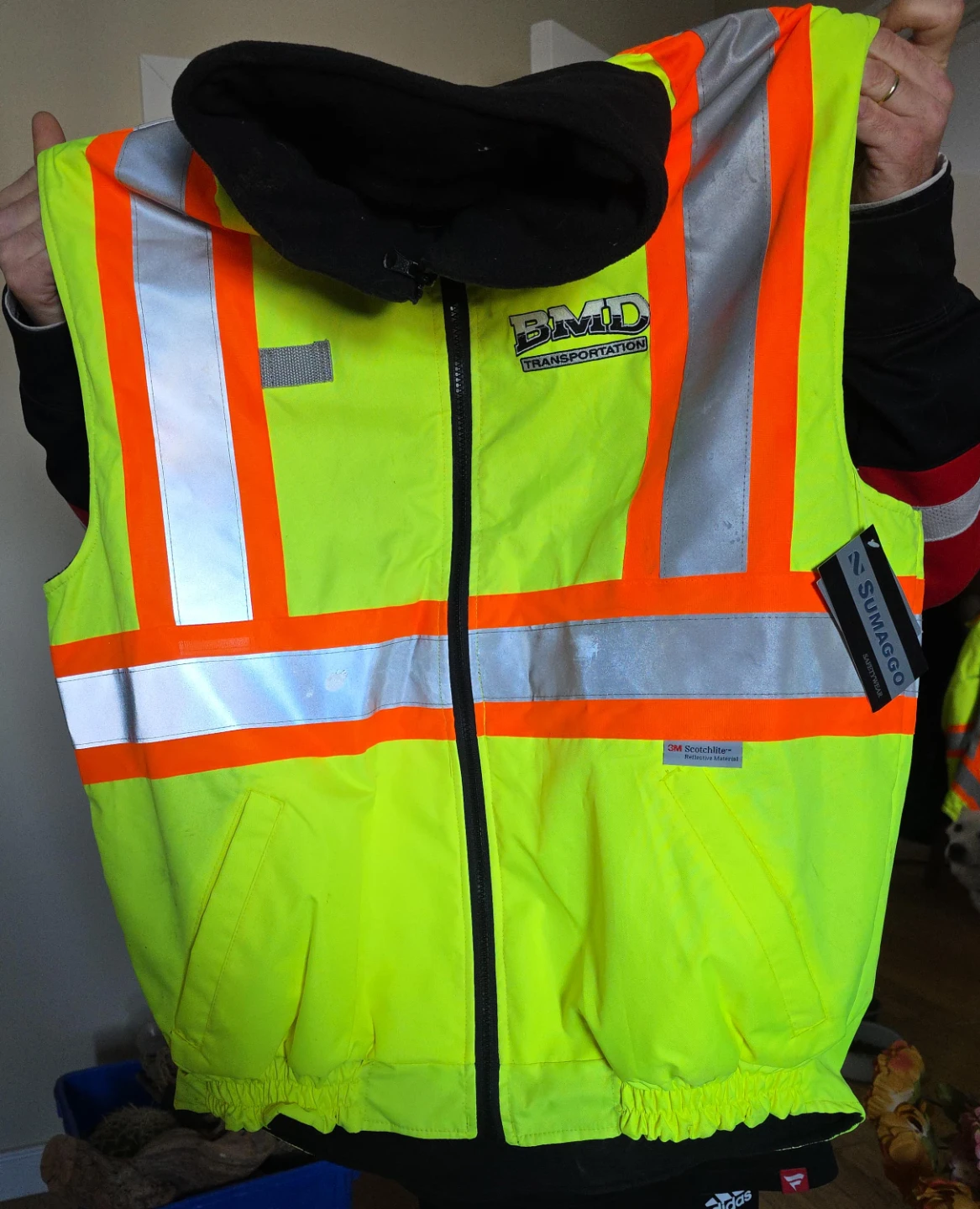 BMD Transportation High-Visibility Safety Vest with Hood