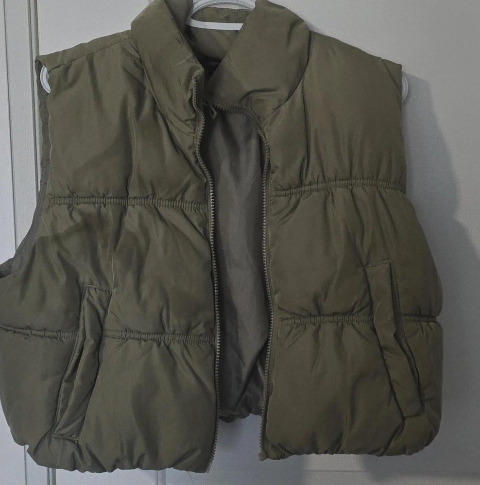Olive Green Puffer Vest