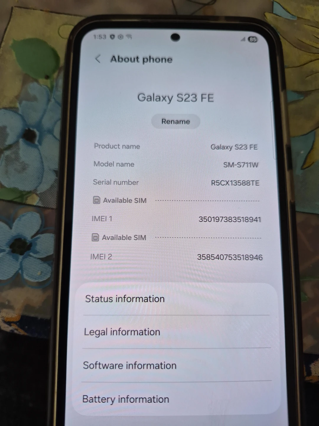 Samsung Galaxy S23 FE Smartphone