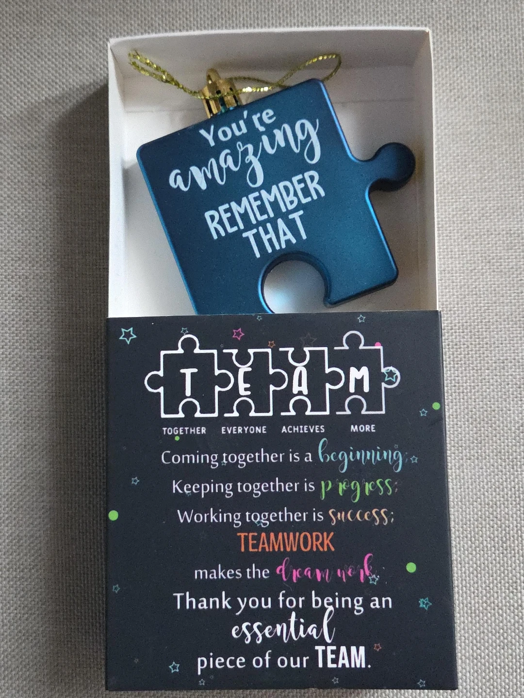 Puzzle Piece Ornament "You're Amazing" 🥕