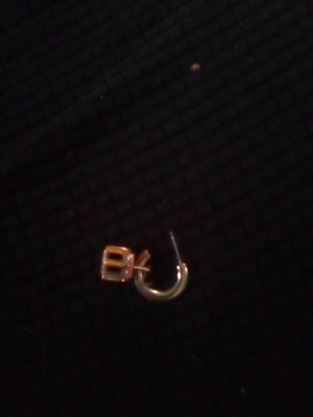 Silver-tone Hoop Earrings with "B" Charms
