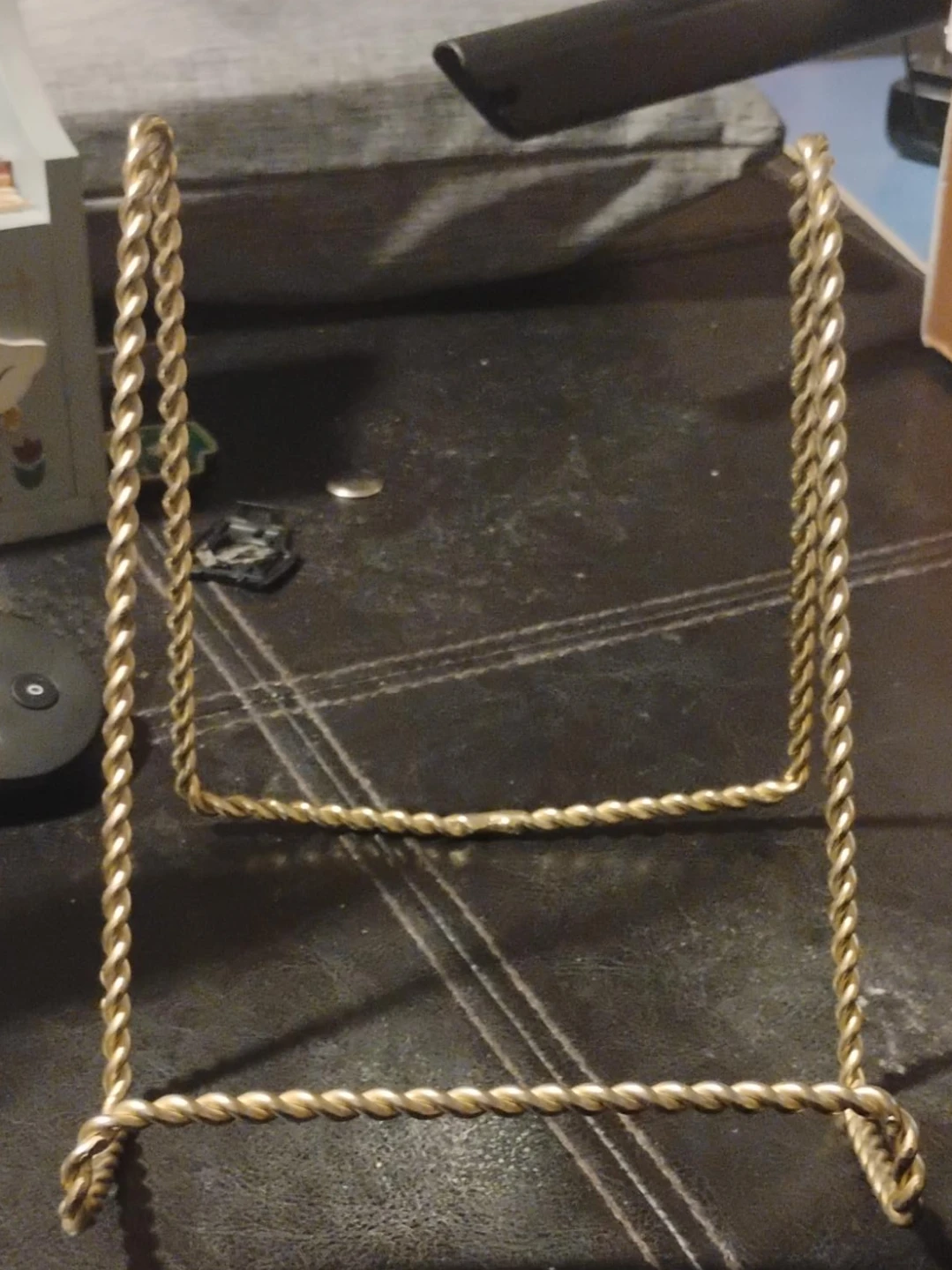 Gold Twisted Metal Display Stand
