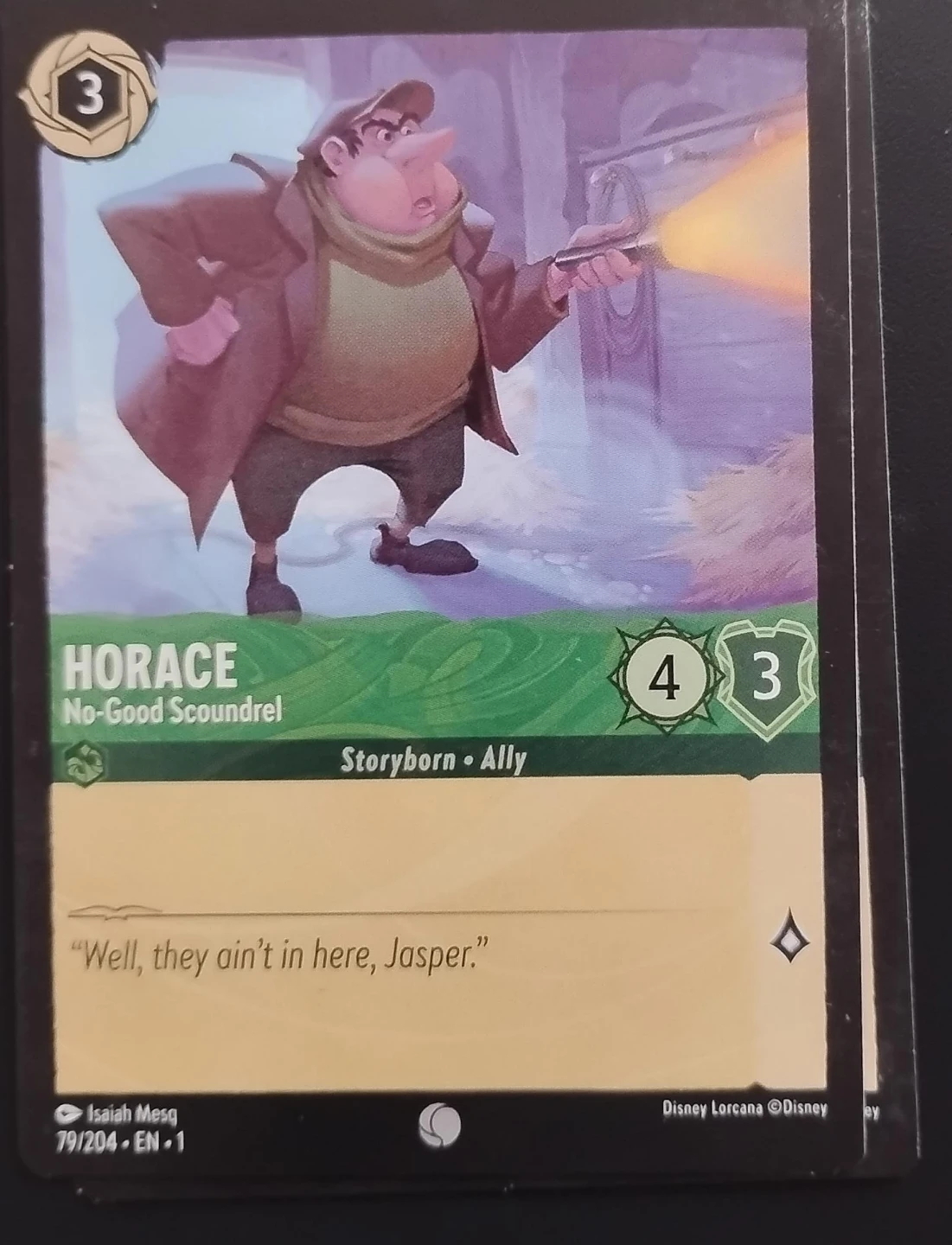 Disney Lorcana Horace No-Good Scoundrel Card